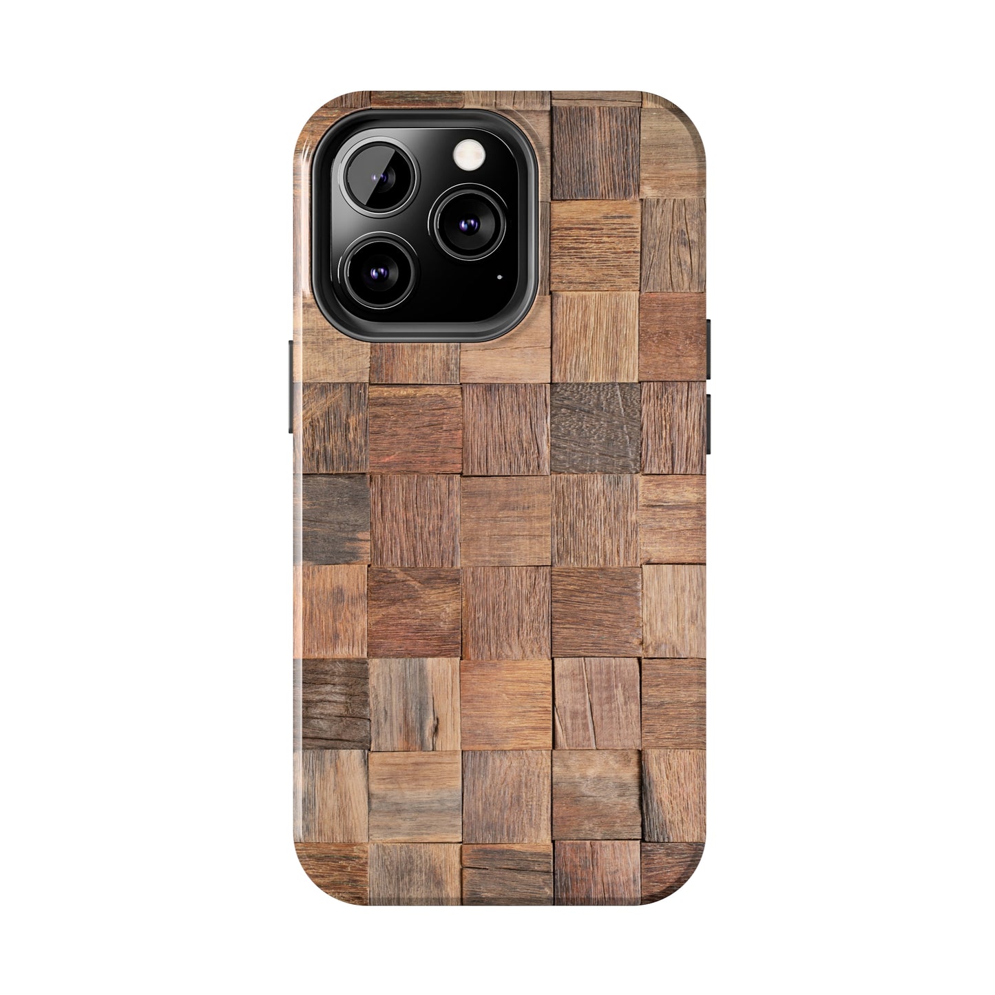 Organic Elegance Natural Woven Wood Design Design Iphone Tough Phone Case