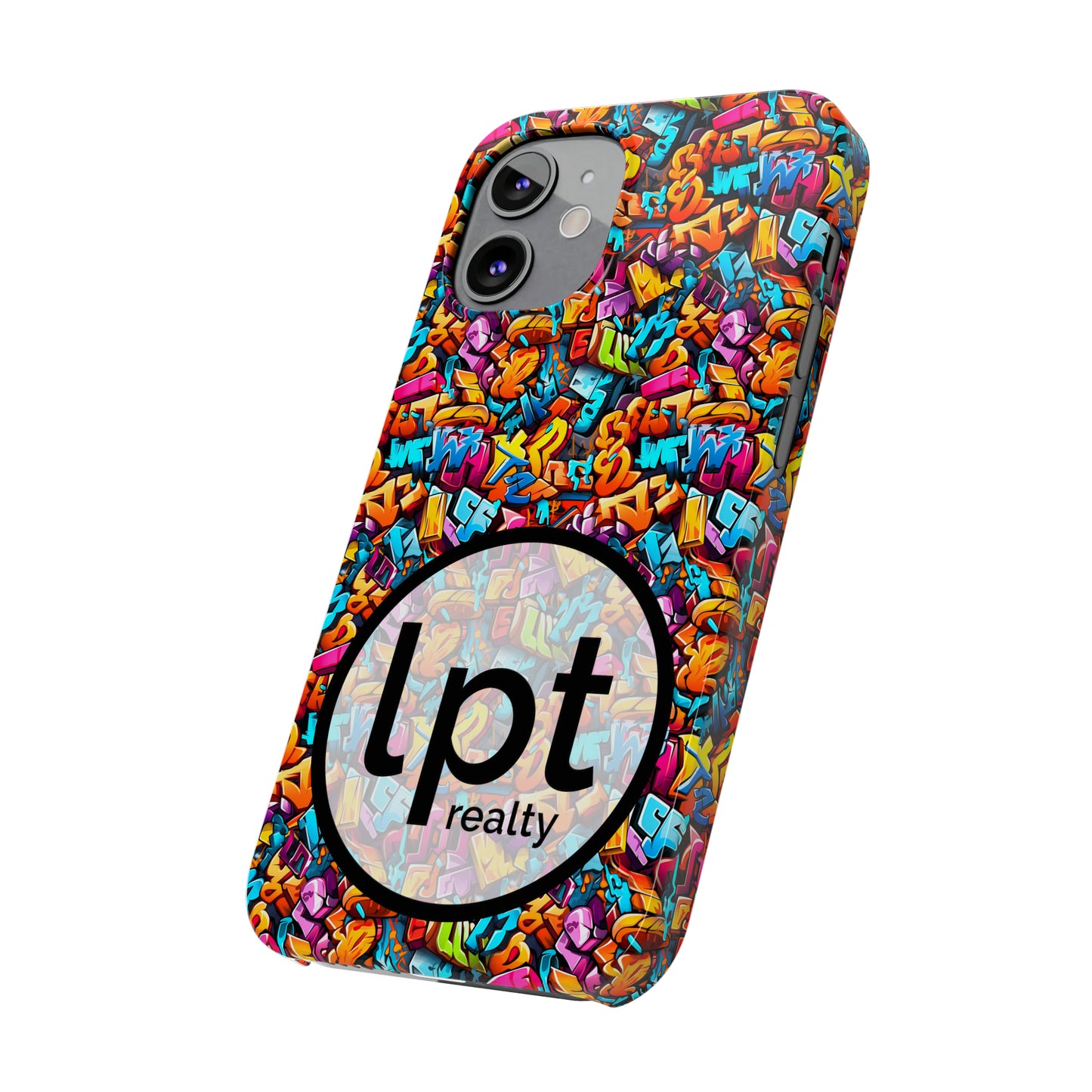 LPT Realty Logo -  3D Street Art Graffiti Design Iphone 15-12 Slim Phone Case