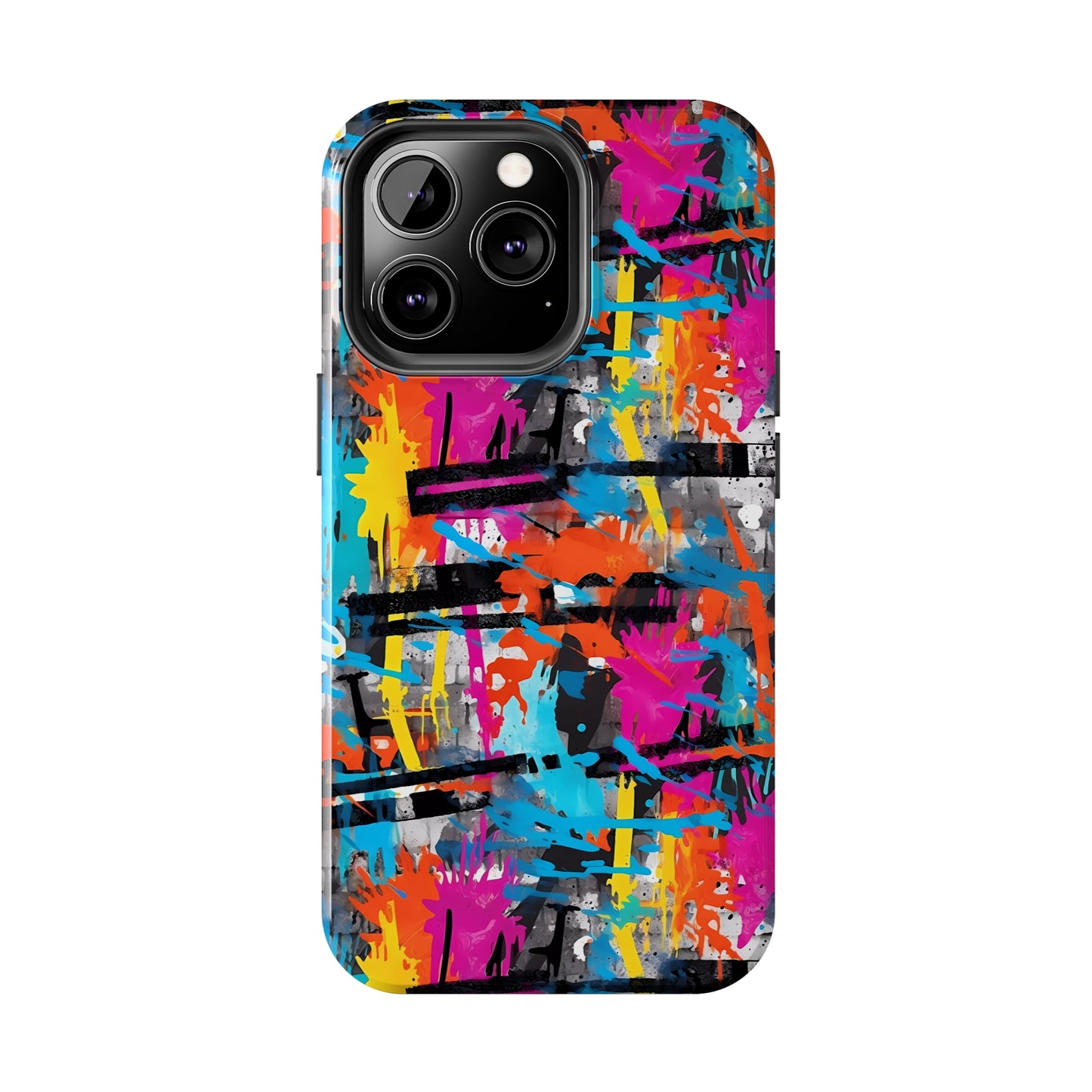 Rainbow Color Abstract Graffiti Design Iphone Tough Phone Case