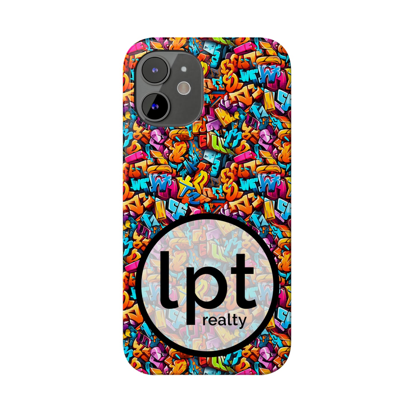 LPT Realty Logo -  3D Street Art Graffiti Design Iphone 15-12 Slim Phone Case