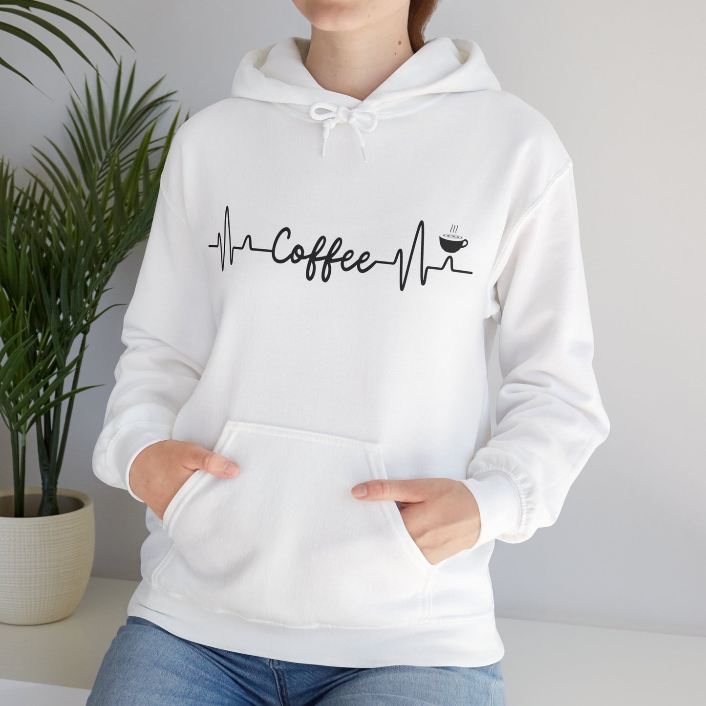 Heartbeat of Coffee - Hooded Sweatshirt S-5XL
