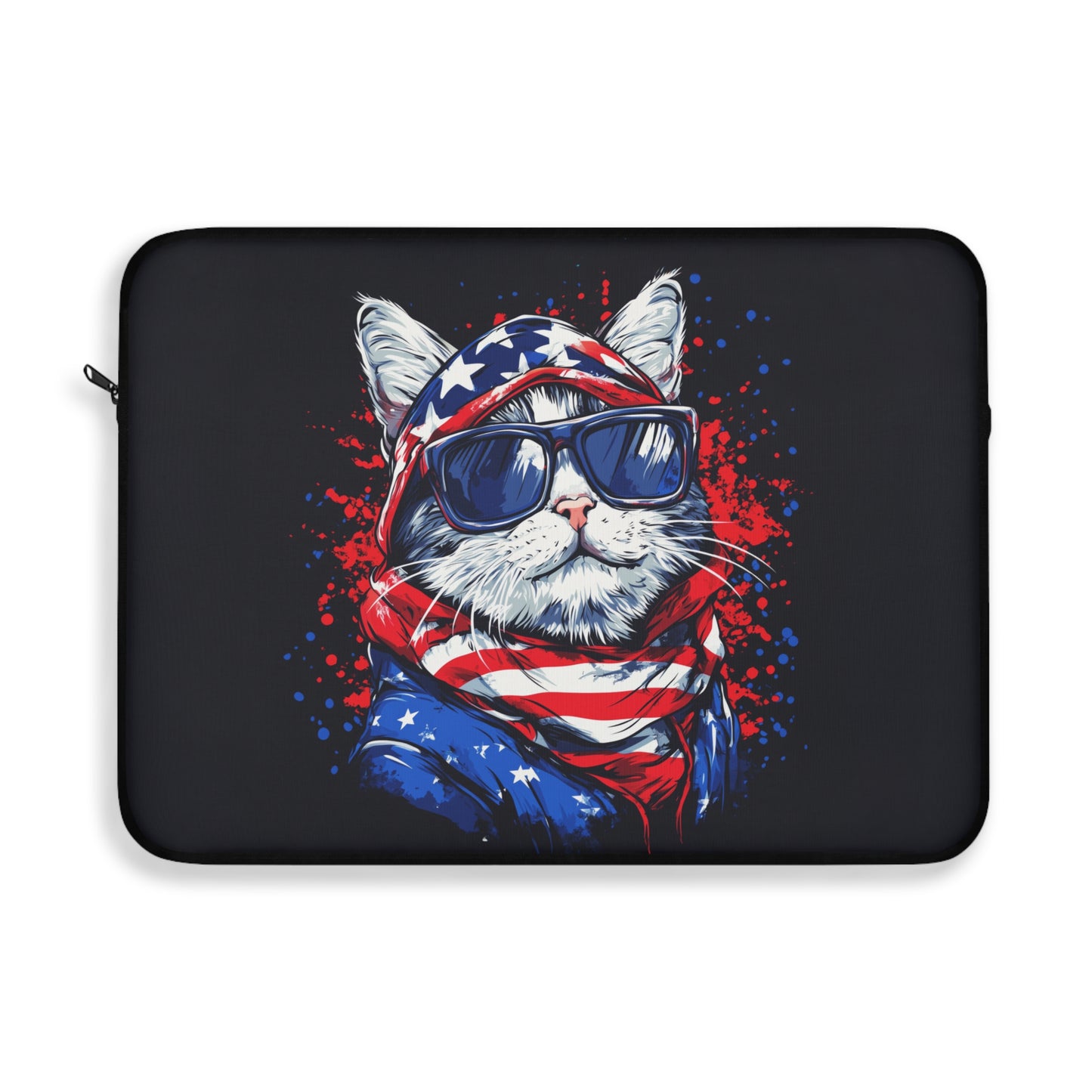 Patriotic Purr American Dream Cat Laptop or Ipad Protective Sleeve 3 Sizes Available