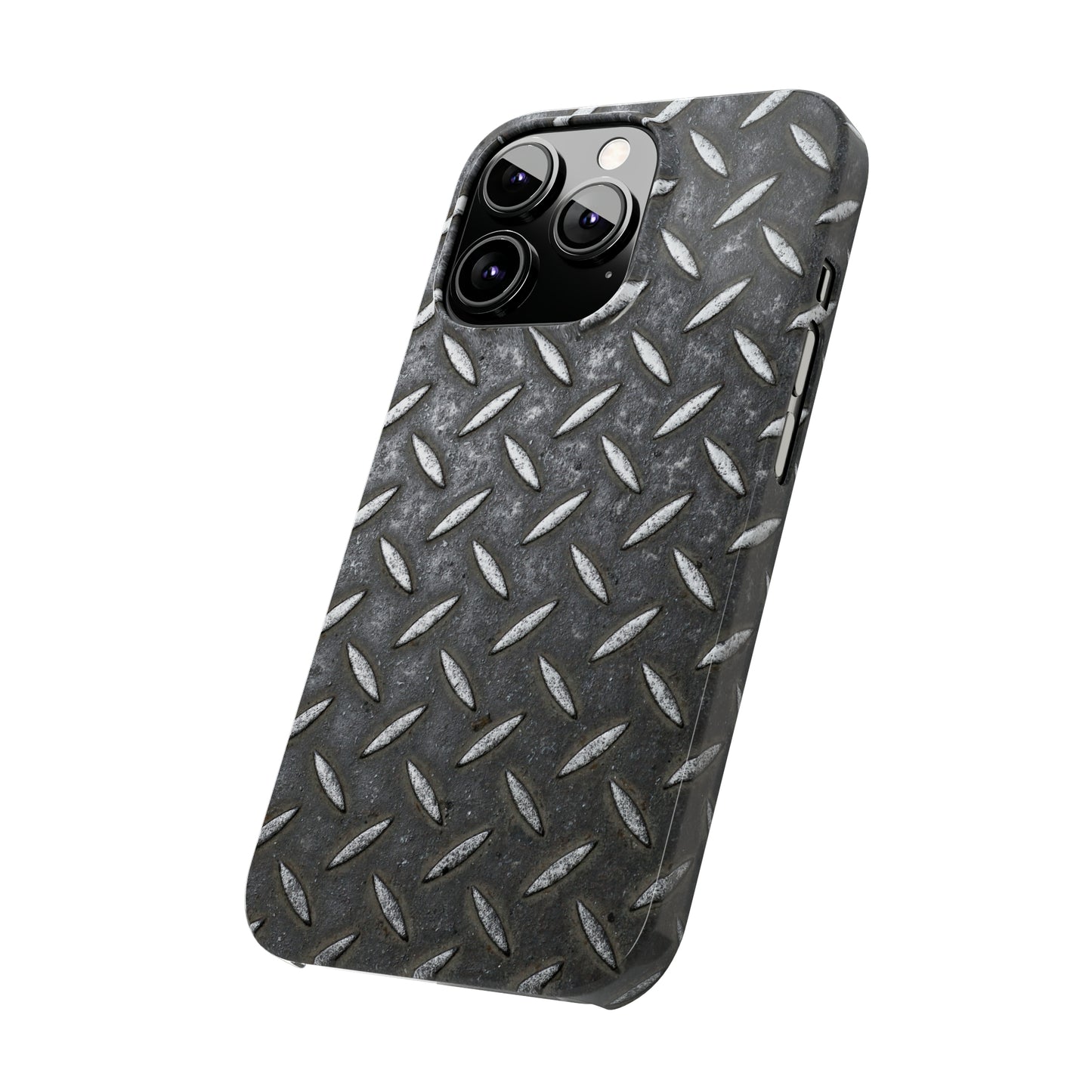 Steel Diamond Plate Design Iphone 15-12 Slim Phone Case