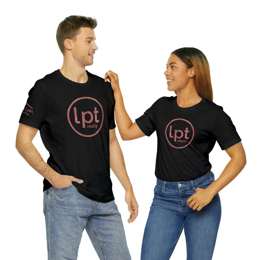 LPT Logo Design in Blush Pink Sparkle - Short Sleeve T-Shirt XS-5XL