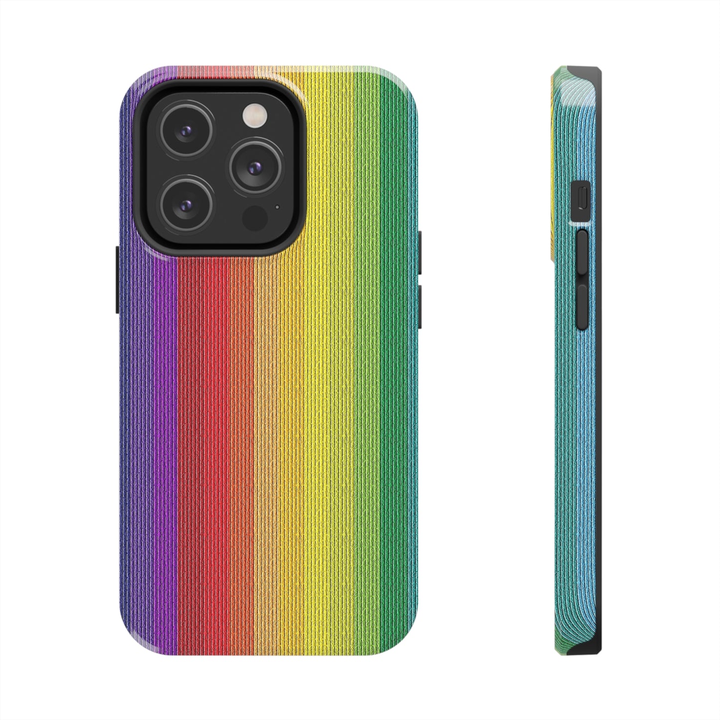 Rainbow Stripe Design Iphone Tough Phone Case