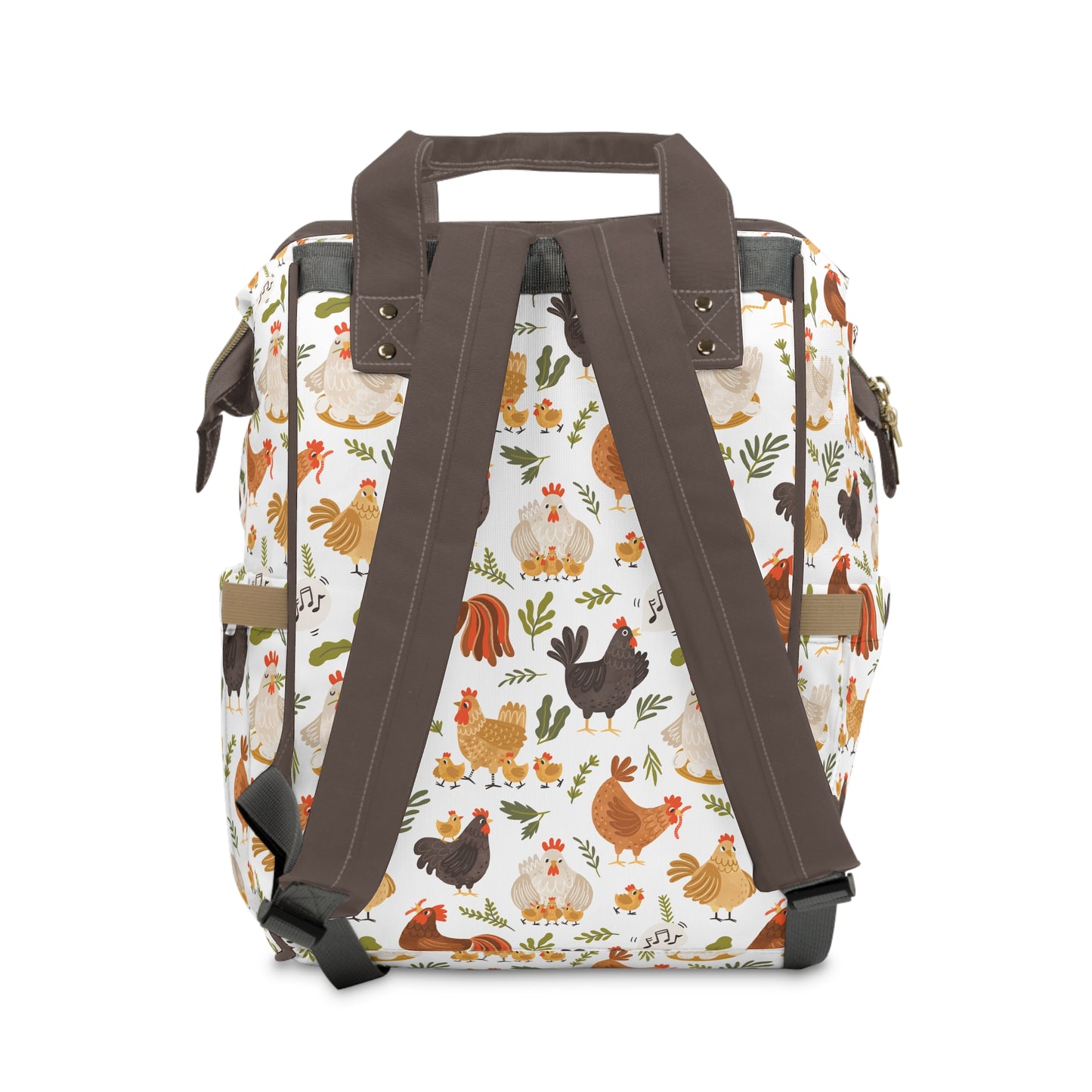 Quirky Farm Flock: Crazy Chickens on the Loose! Multifunctional Diaper Backpack