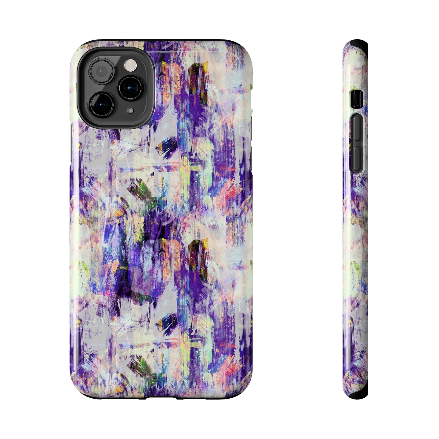 Purple Spring Painted Abstract Iphone Tough Phone Case