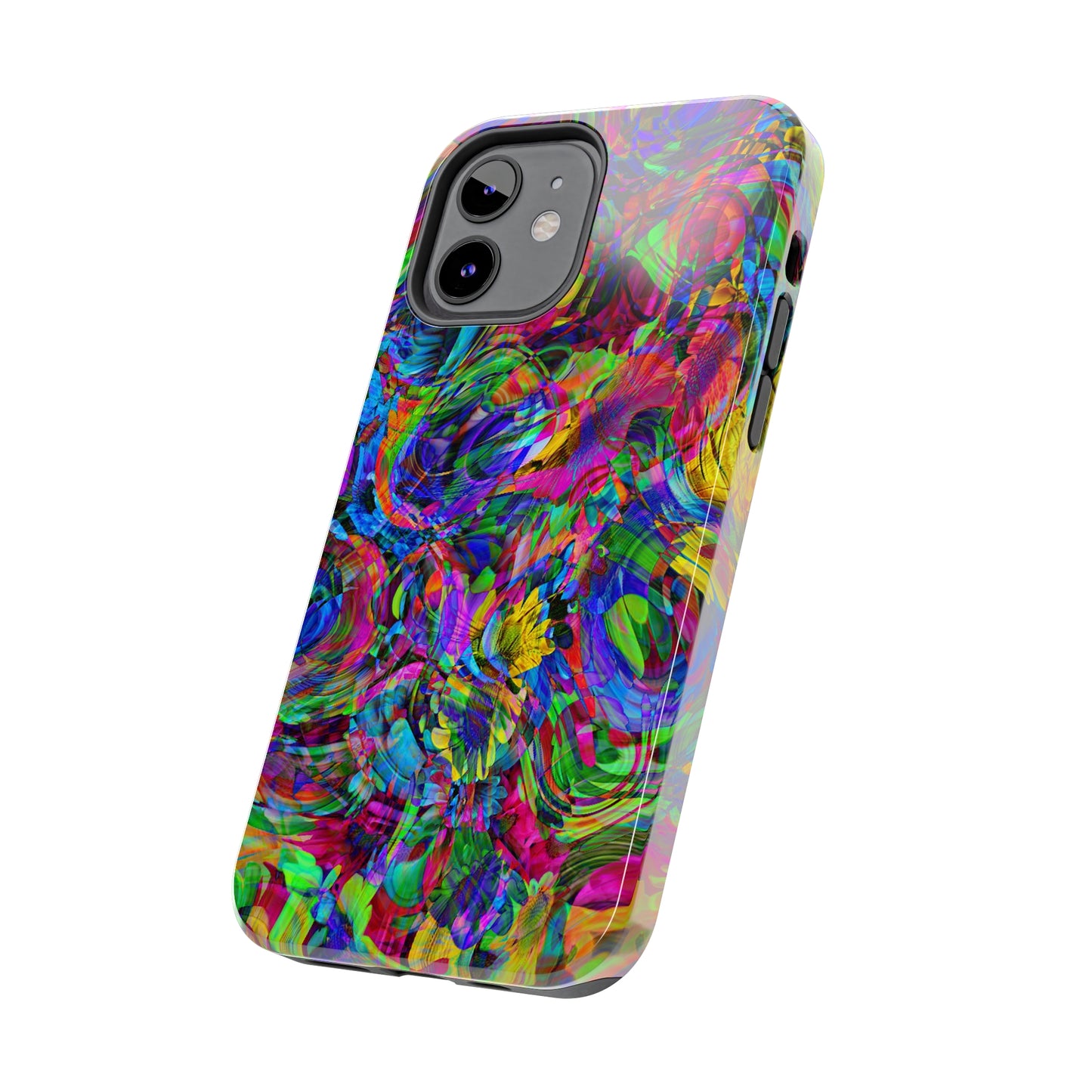 Rainbow Swirls Design Iphone Tough Phone Case