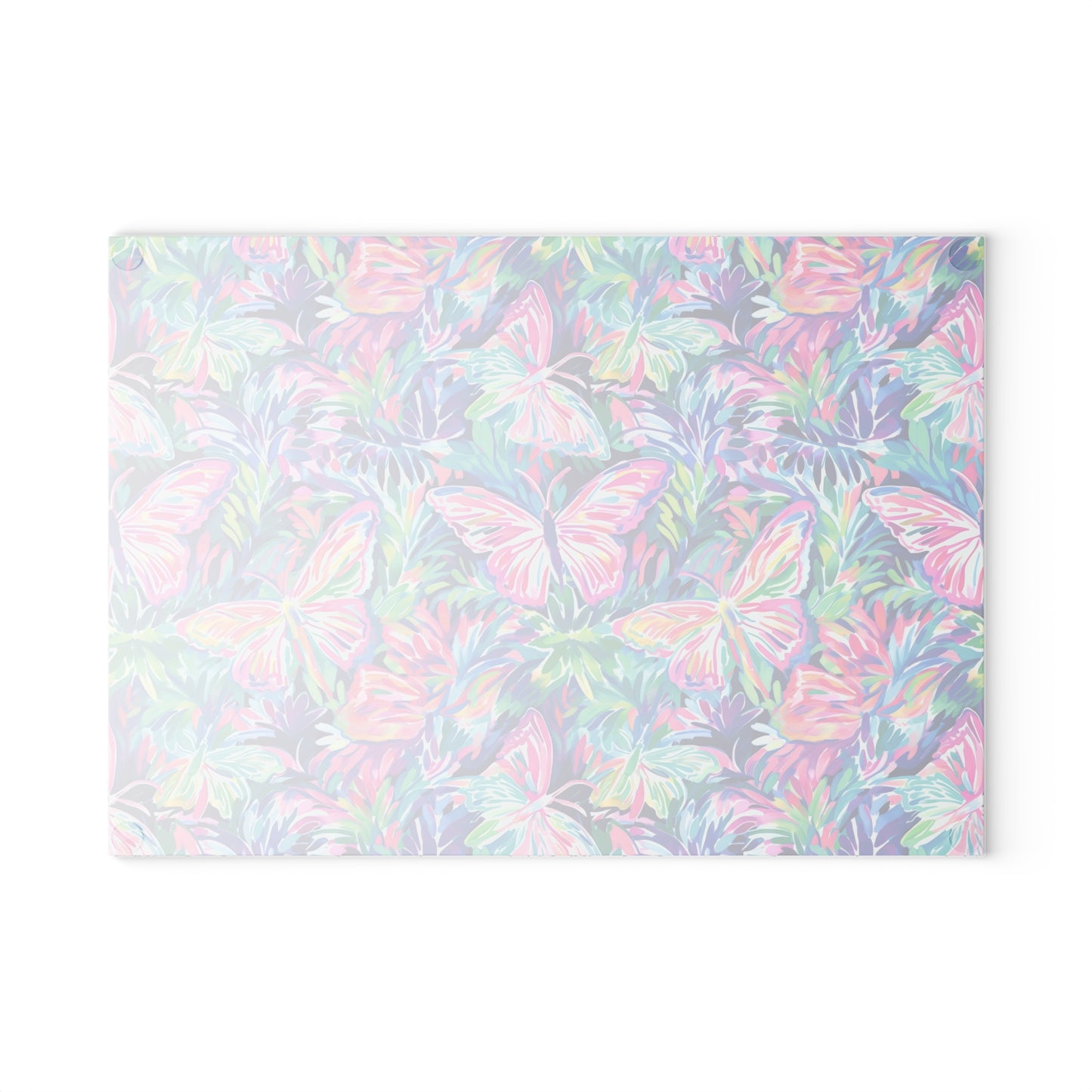 Fluttering Rainbows: Vibrant Watercolor Butterflies in Flight Cutting Board 2 Sizes