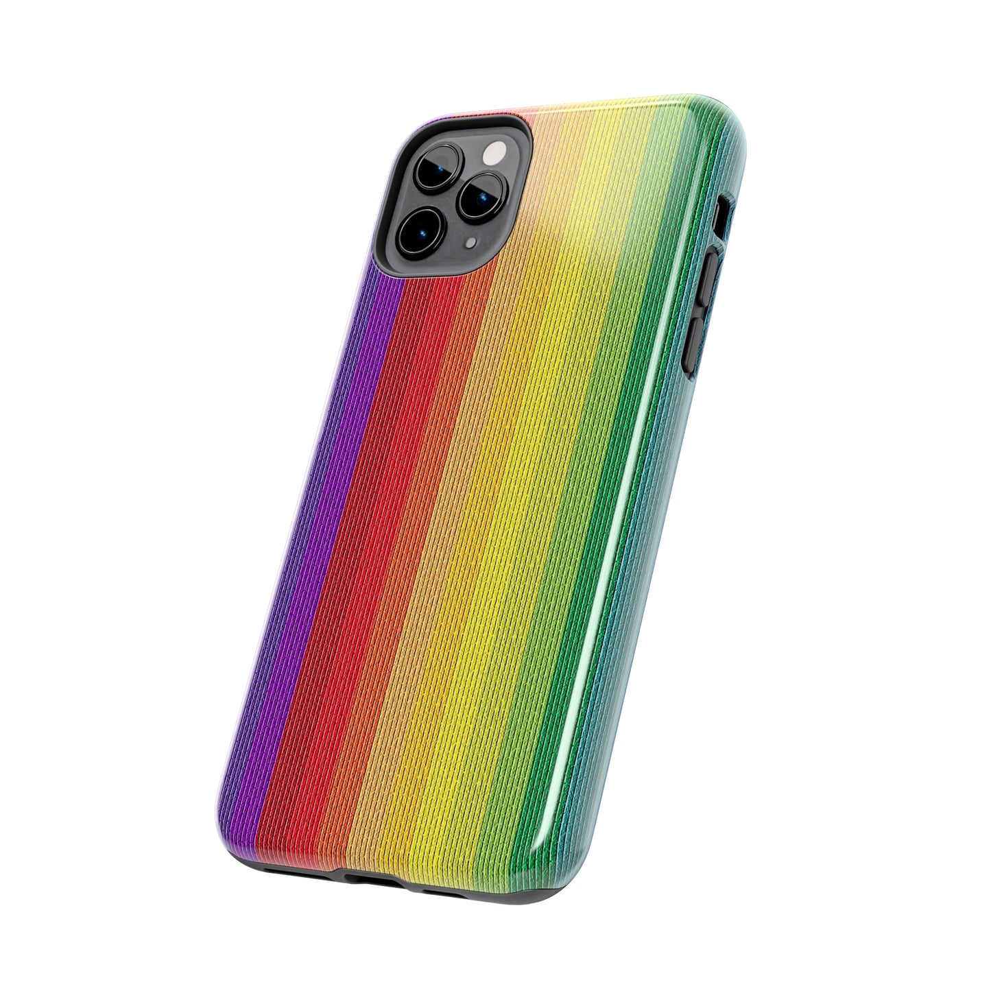 Rainbow Stripe Design Iphone Tough Phone Case