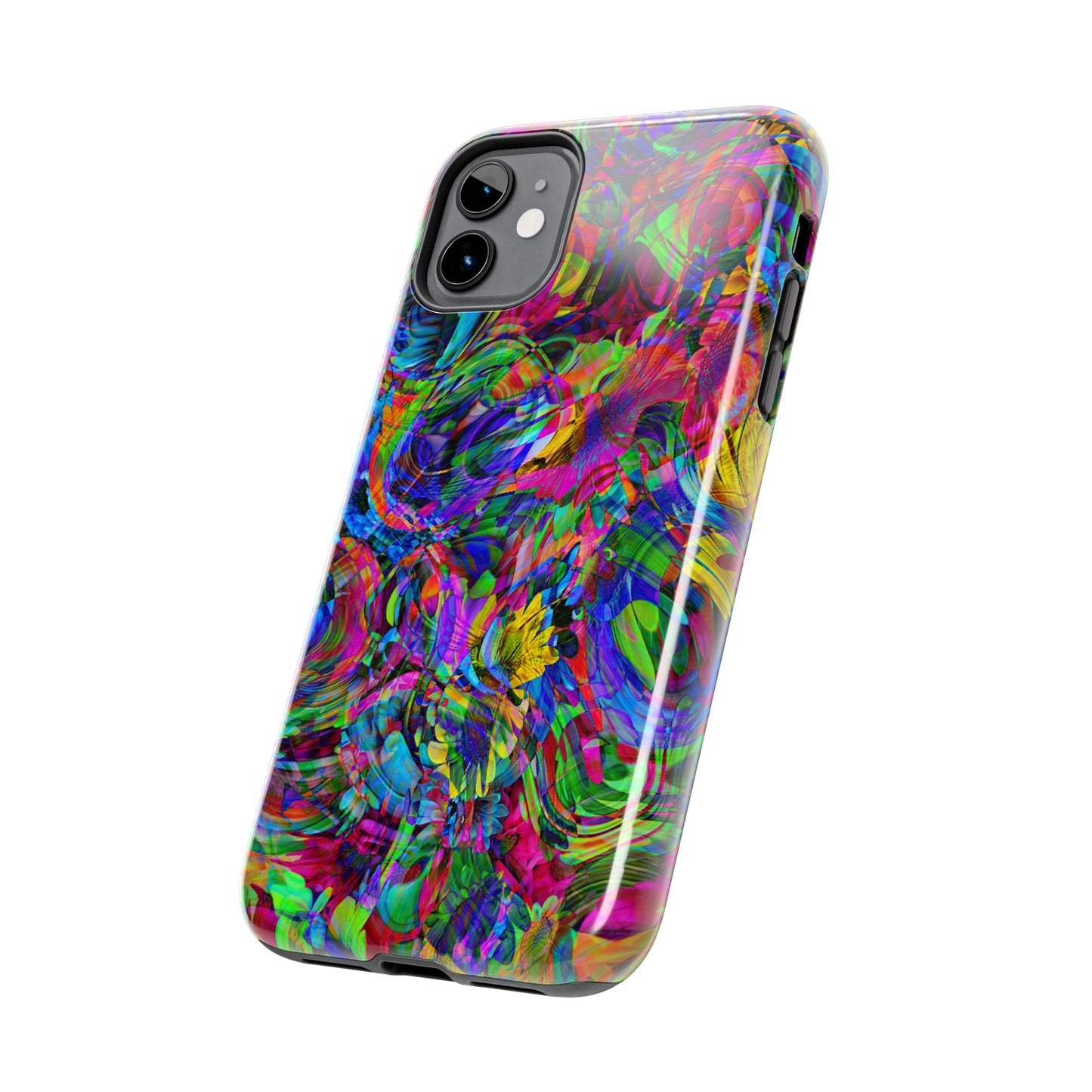 Rainbow Swirls Design Iphone Tough Phone Case