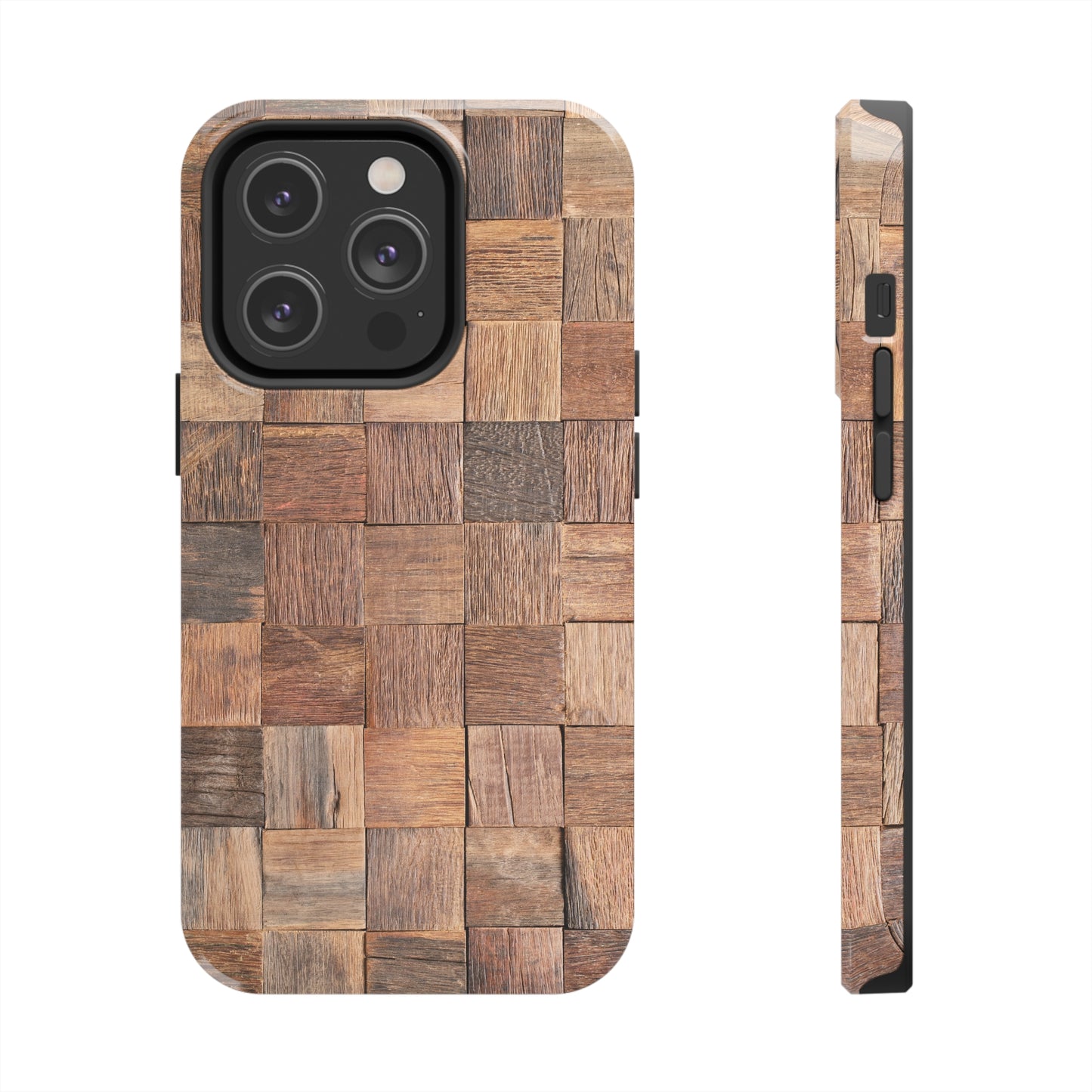 Organic Elegance Natural Woven Wood Design Design Iphone Tough Phone Case