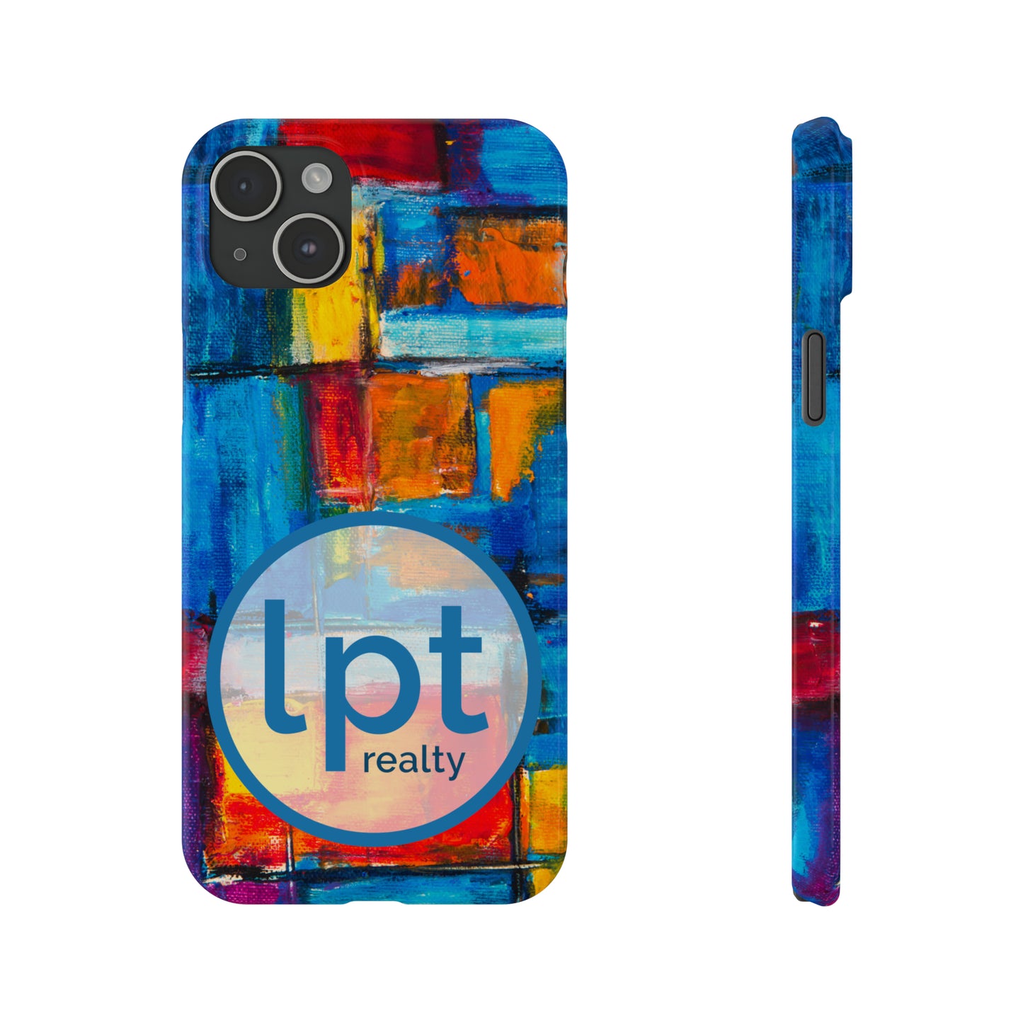 LPT Realty Logo -  Rainbow Abstract Painting Iphone 15-12 Slim Phone Case