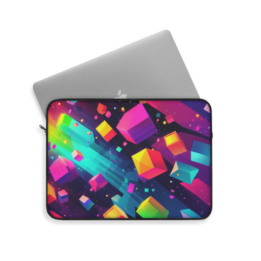 Abstract Colorful Cube Explosion Laptop or Ipad Protective Sleeve 3 Sizes Available