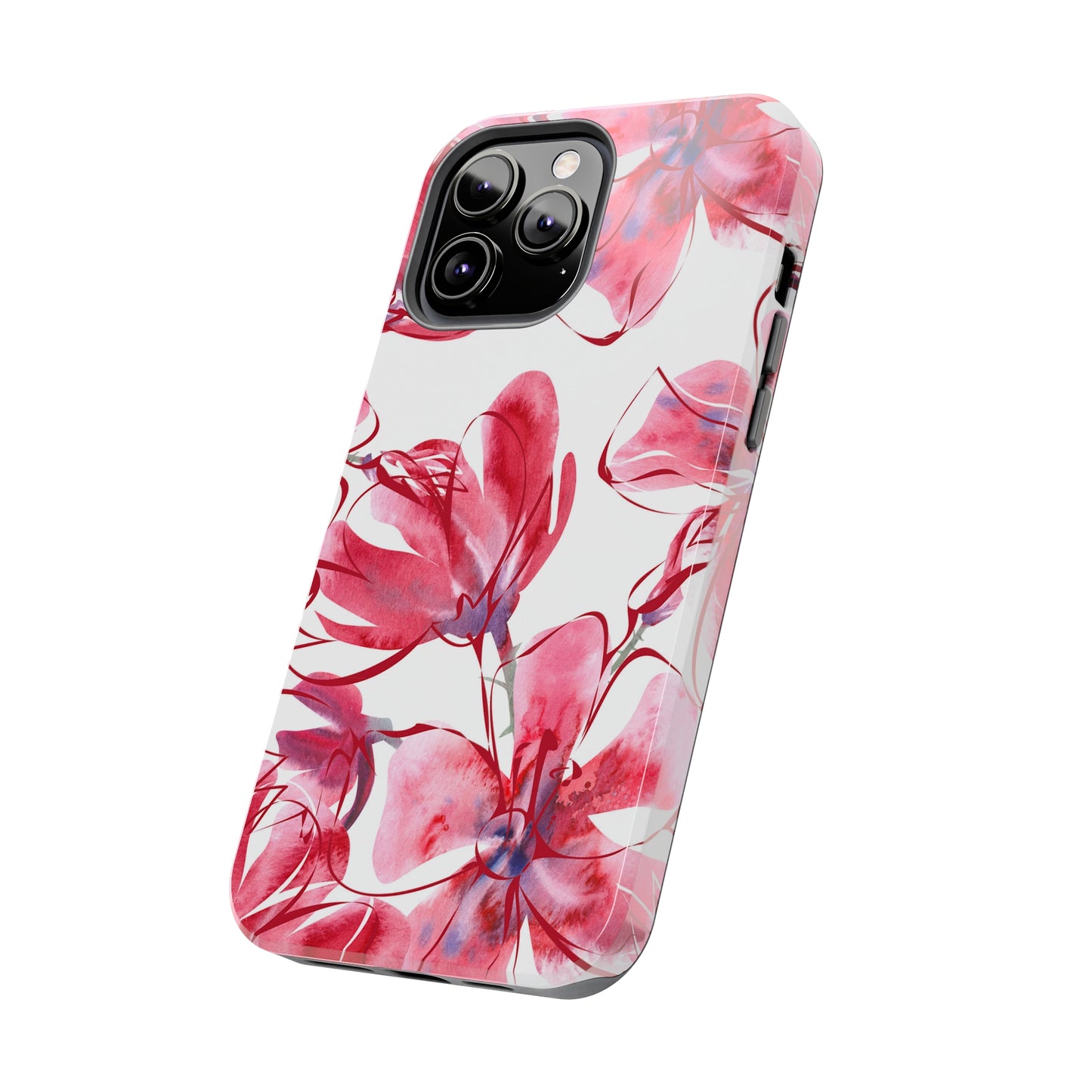 Large Pink Flower Iphone Tough Phone Case