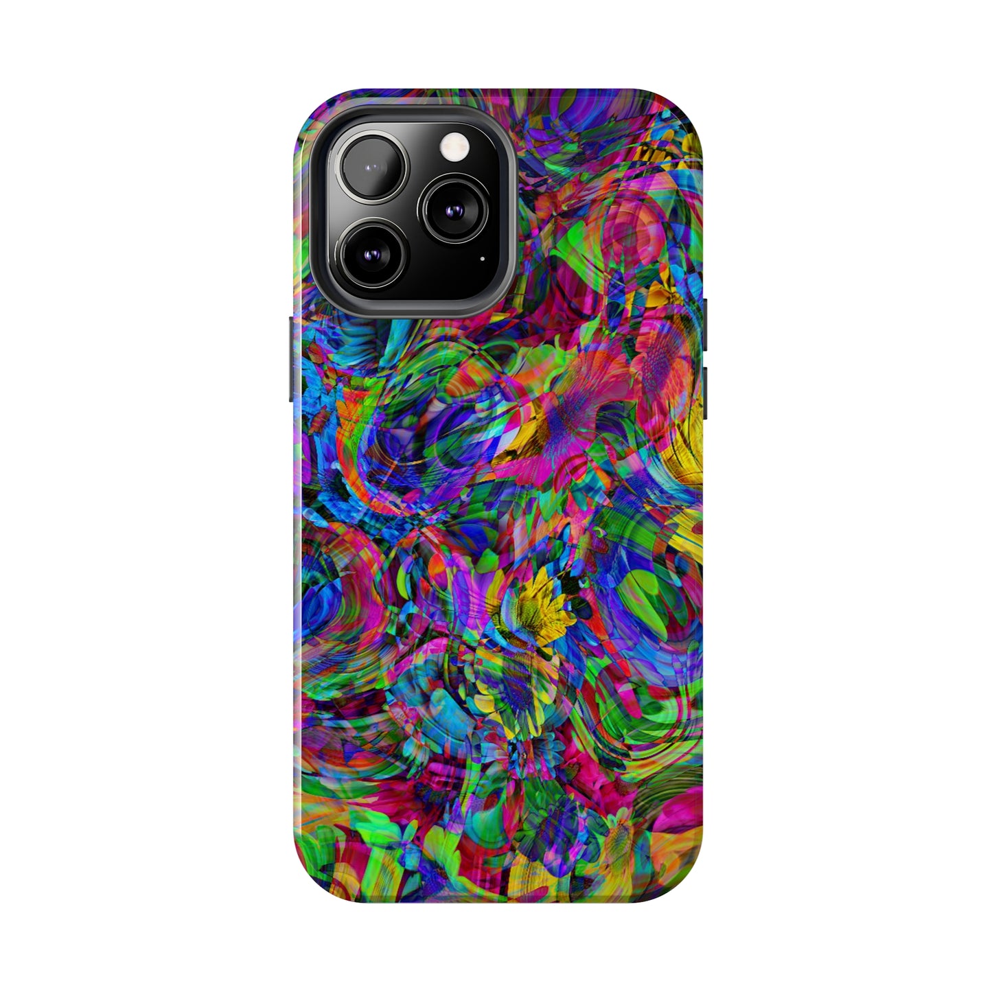 Rainbow Swirls Design Iphone Tough Phone Case