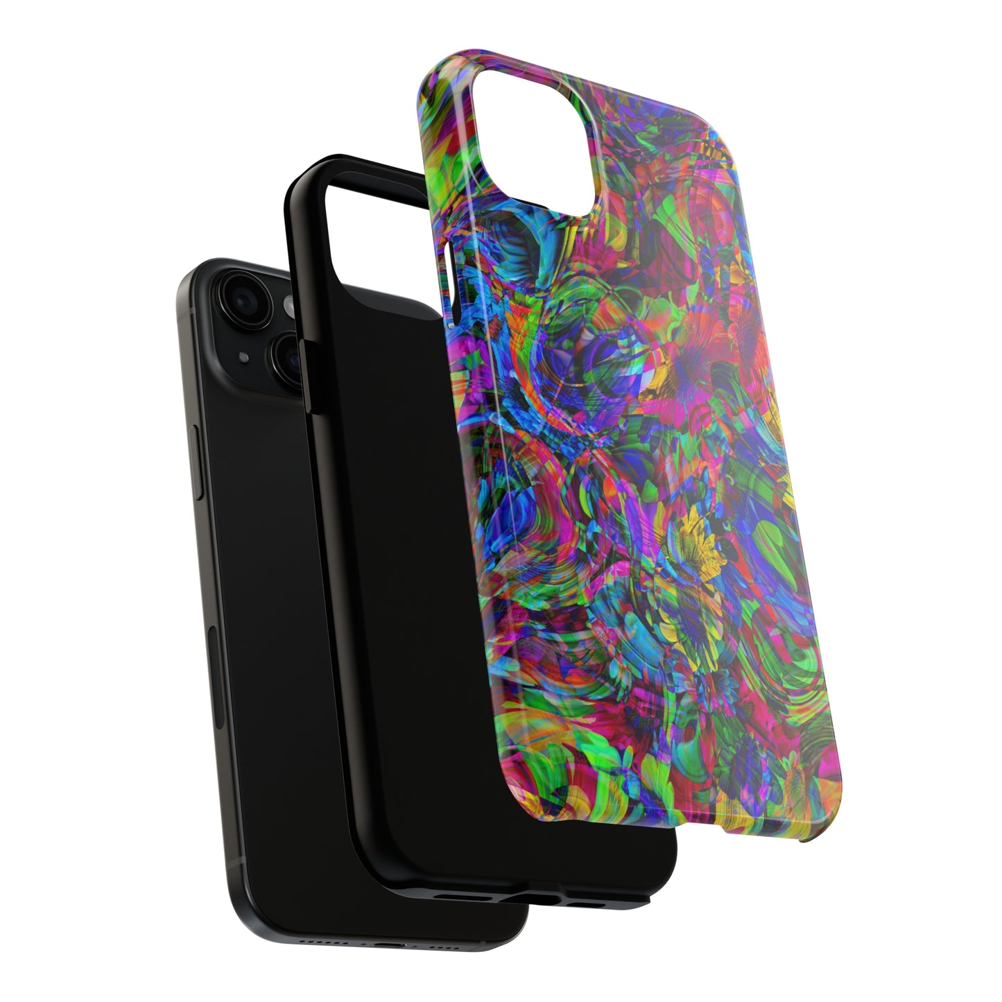 Rainbow Swirls Design Iphone Tough Phone Case