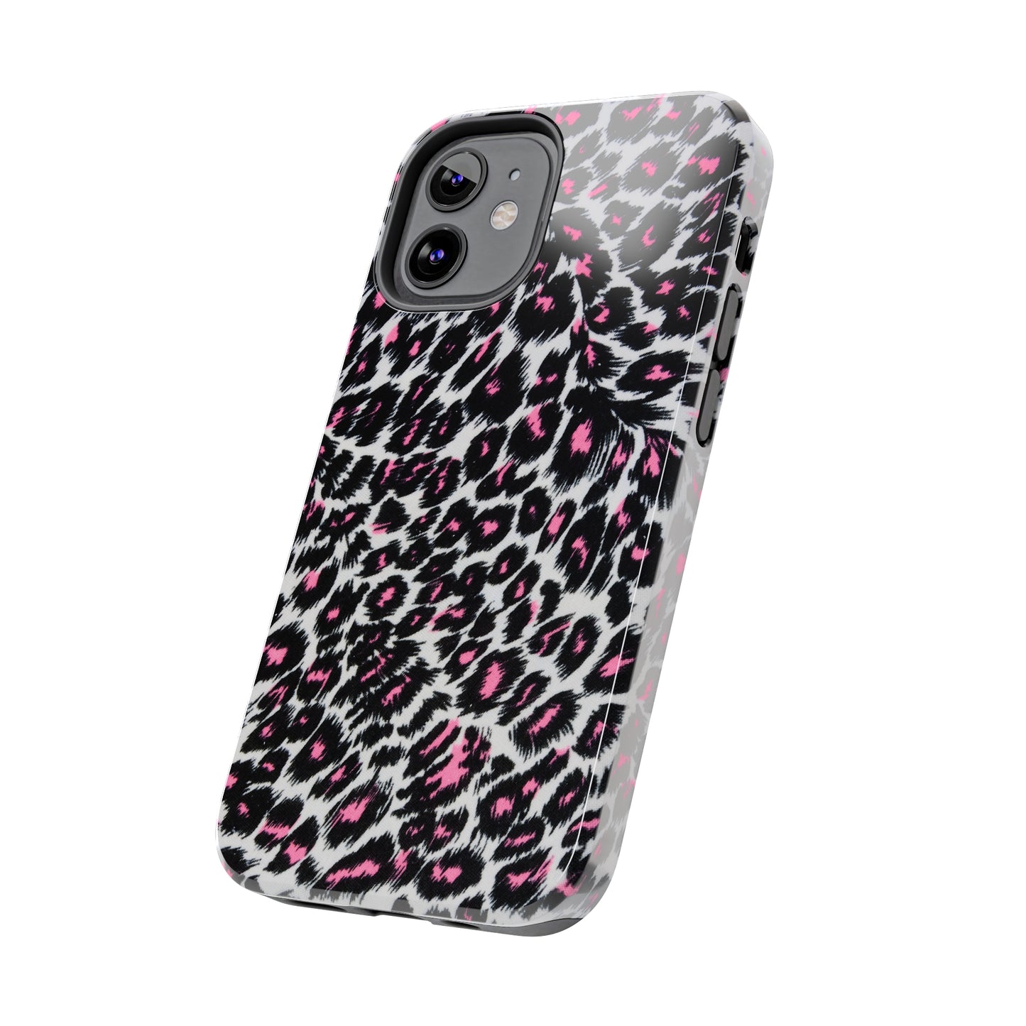 Fierce Femininity Pink and Black Leopard Print Iphone Tough Phone Case