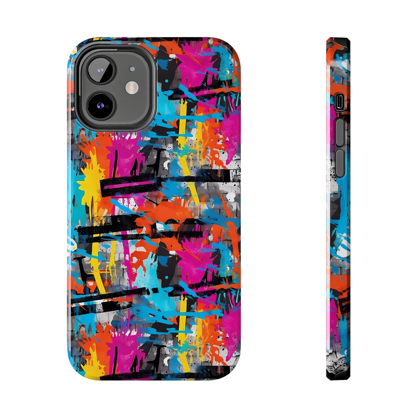 Rainbow Color Abstract Graffiti Design Iphone Tough Phone Case