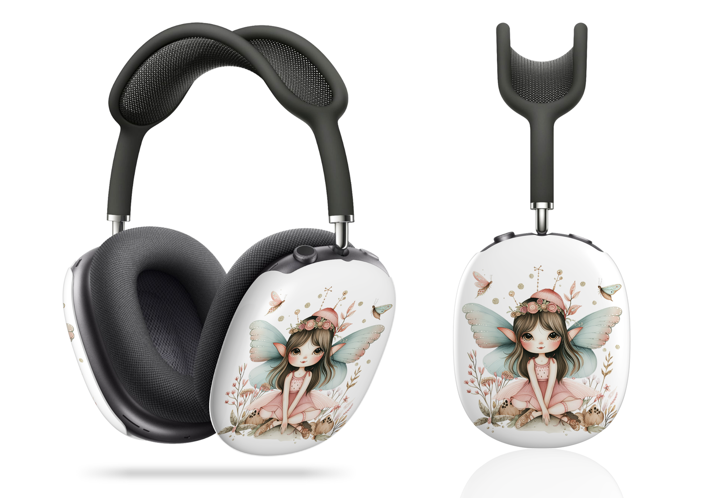 Enchanted Fairy in Whimsical Garden with Floral Crown and Shimmering Wings AirPod Max Case Protective Covers