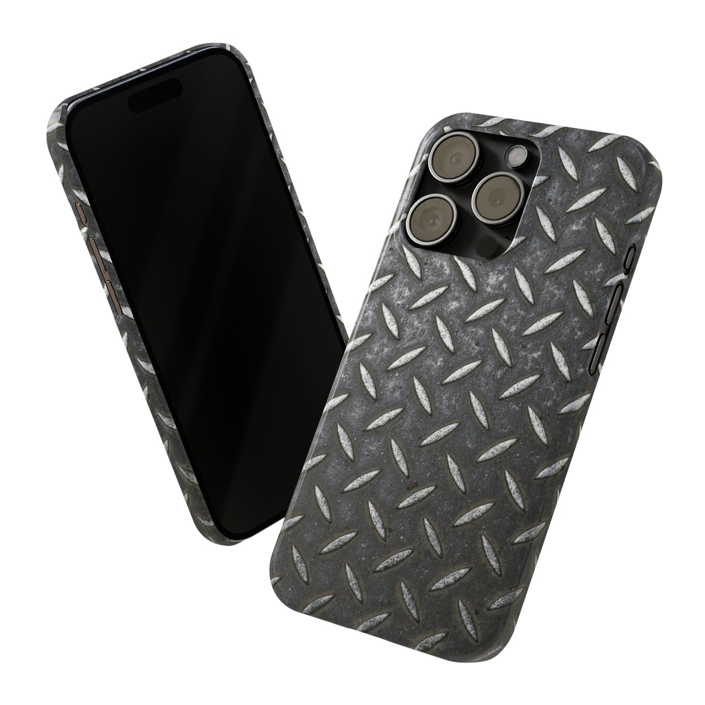 Steel Diamond Plate Design Iphone 15-12 Slim Phone Case