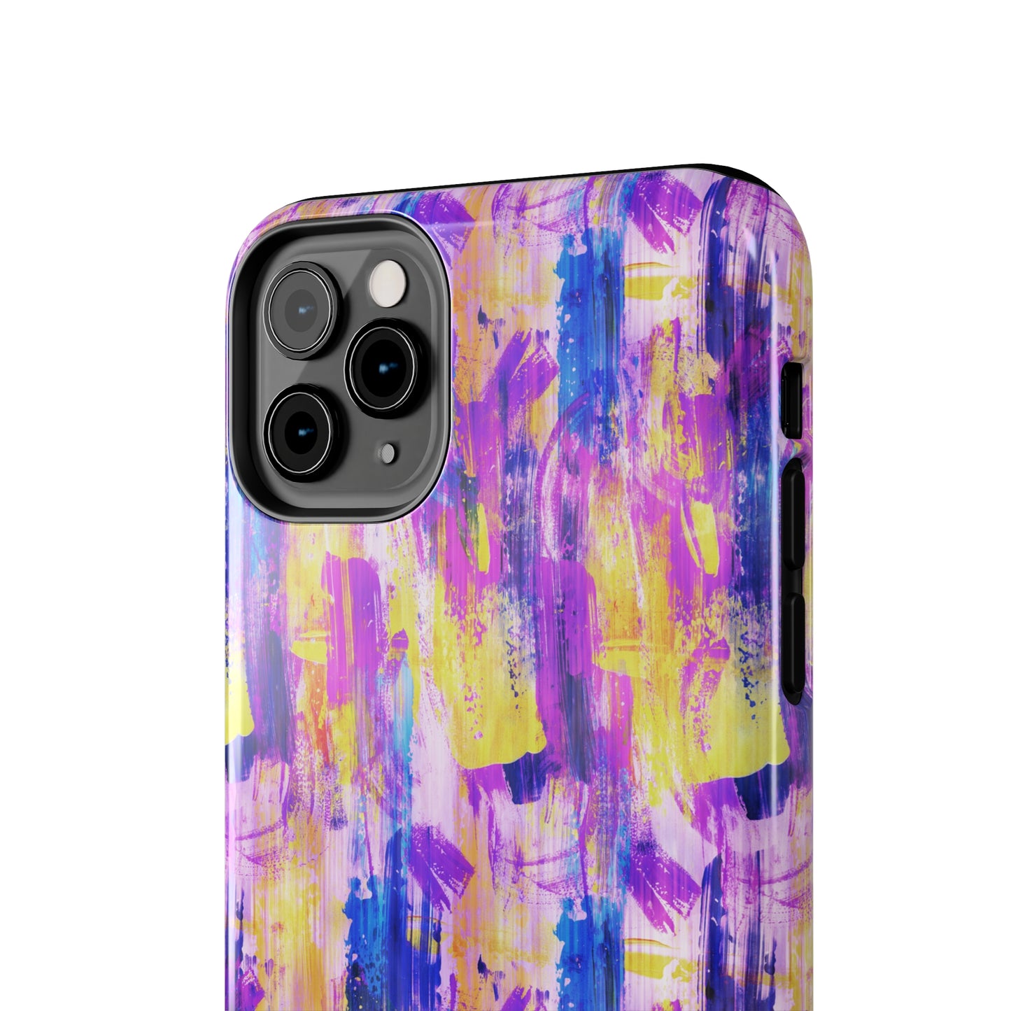 Pink & Yellow Spring Painted Abstract Iphone Tough Phone Case