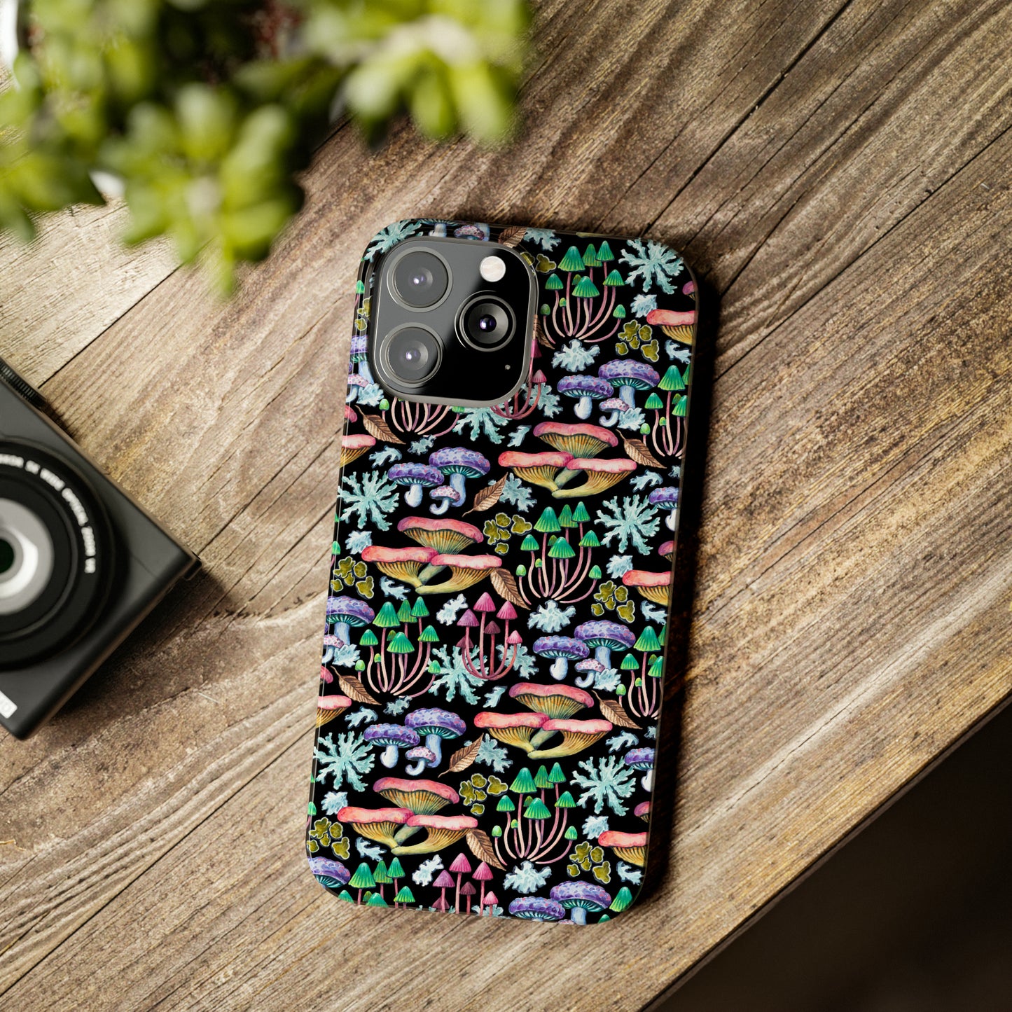 Mushroom Garden Design Iphone 15-12 Slim Phone Case