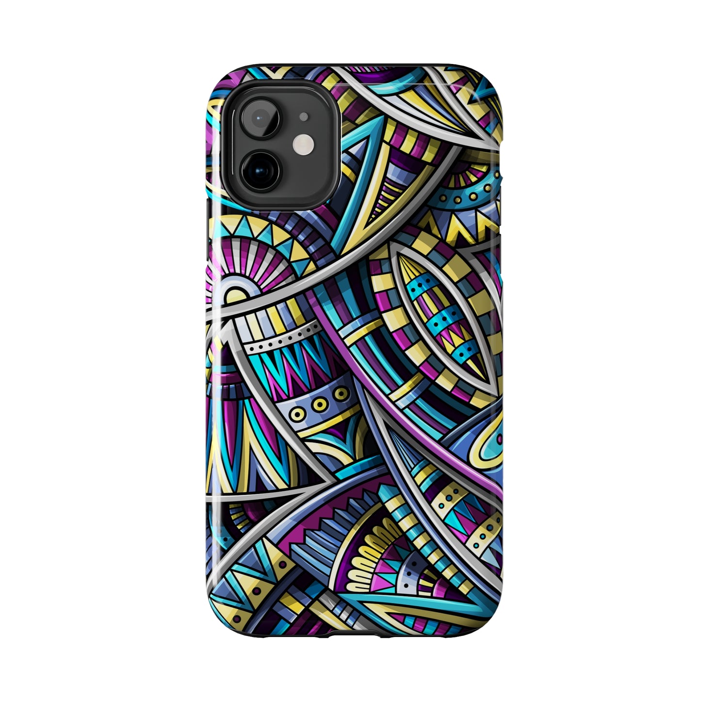 Tribal Colorful Abstract Design Iphone Tough Phone Case