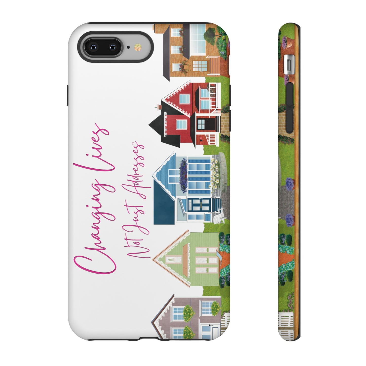 Changing Lives Not Just Addresses Pink on White Phone Case - Real Estate Agent & REALTORS©