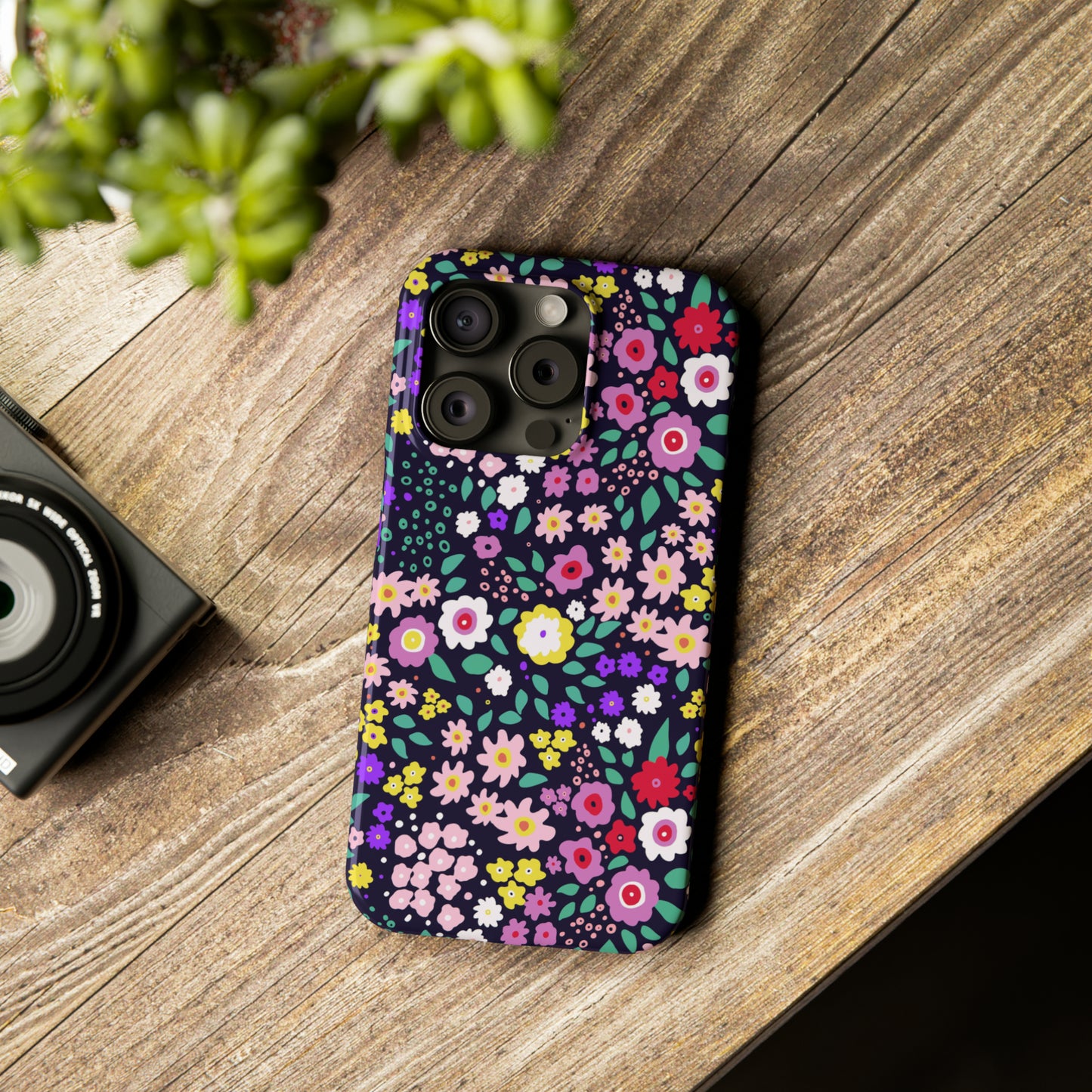 Tiny Colorful Flowers Iphone 15-12 Slim Phone Case