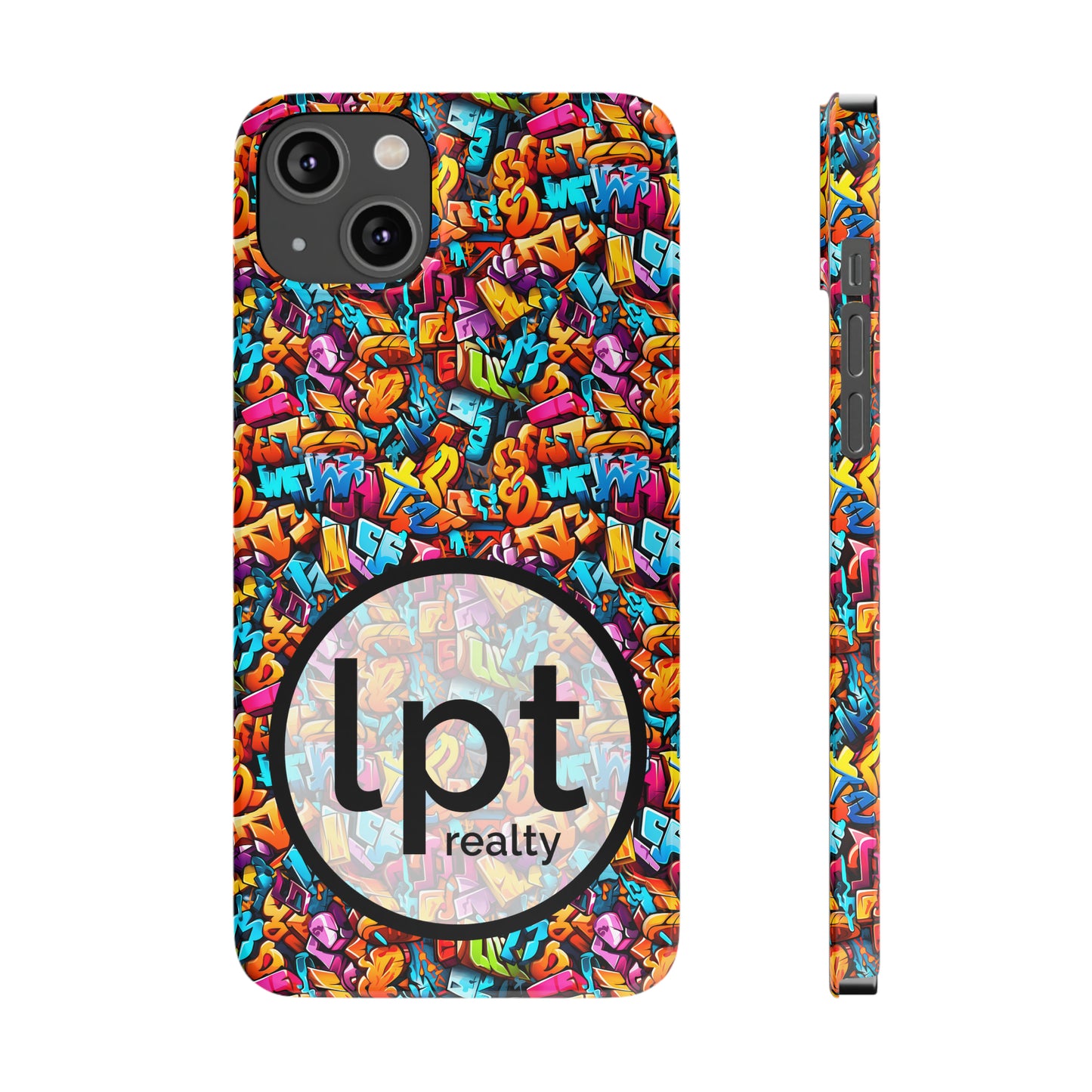 LPT Realty Logo -  3D Street Art Graffiti Design Iphone 15-12 Slim Phone Case