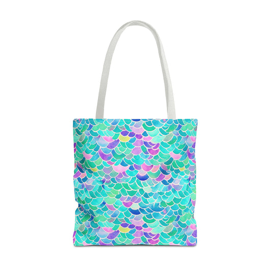 Pastel Seas: Mermaid Tail in Enchanting Pastel Hues Canvas Tote Bag 3 Sizes