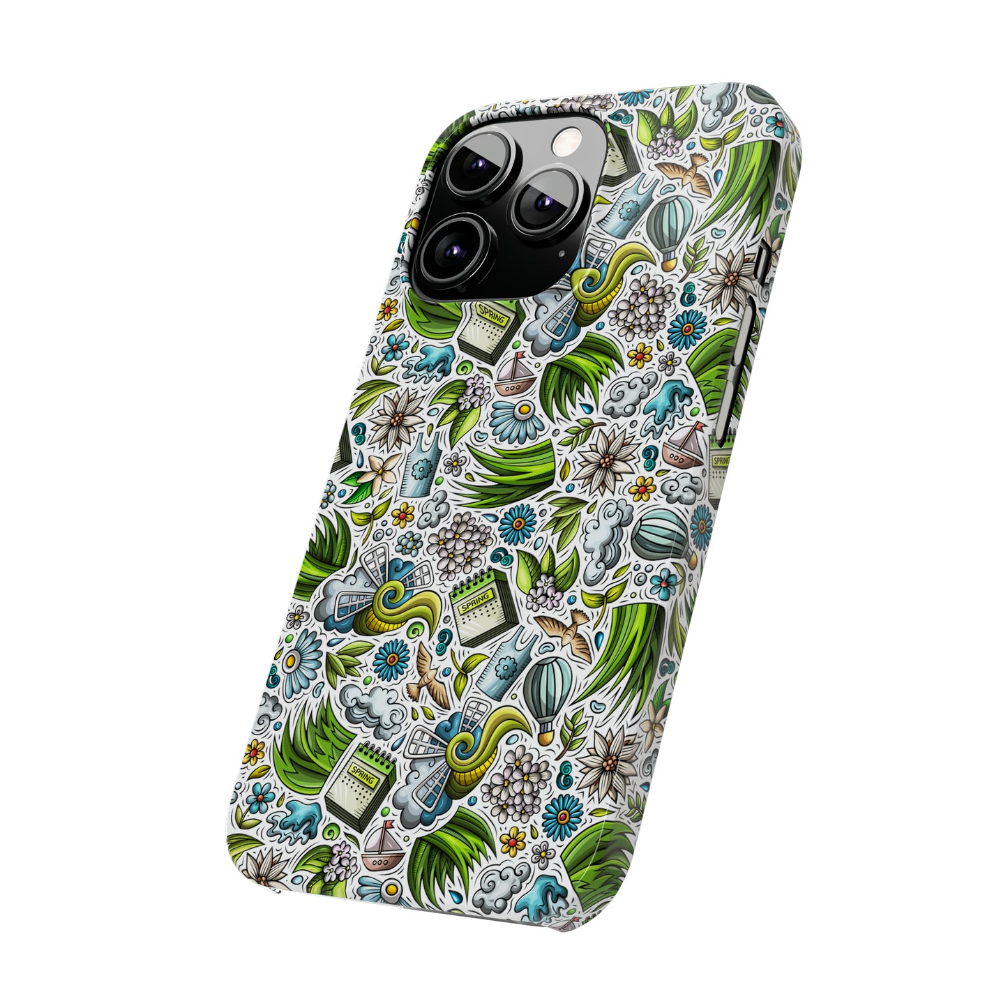 Spring Flowers and Gardening Design Iphone 15-12 Slim Phone Case