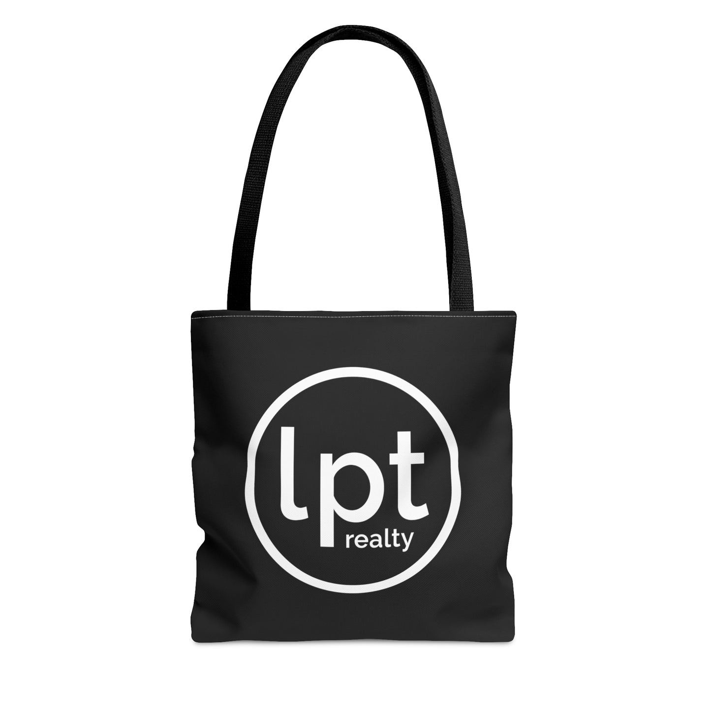 LPT Realty Logo White on Black - Canvas Tote 3 Sizes