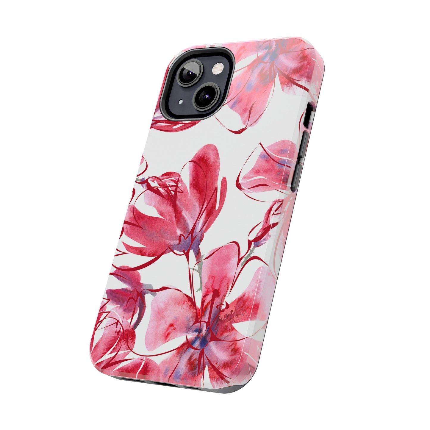 Large Pink Flower Iphone Tough Phone Case