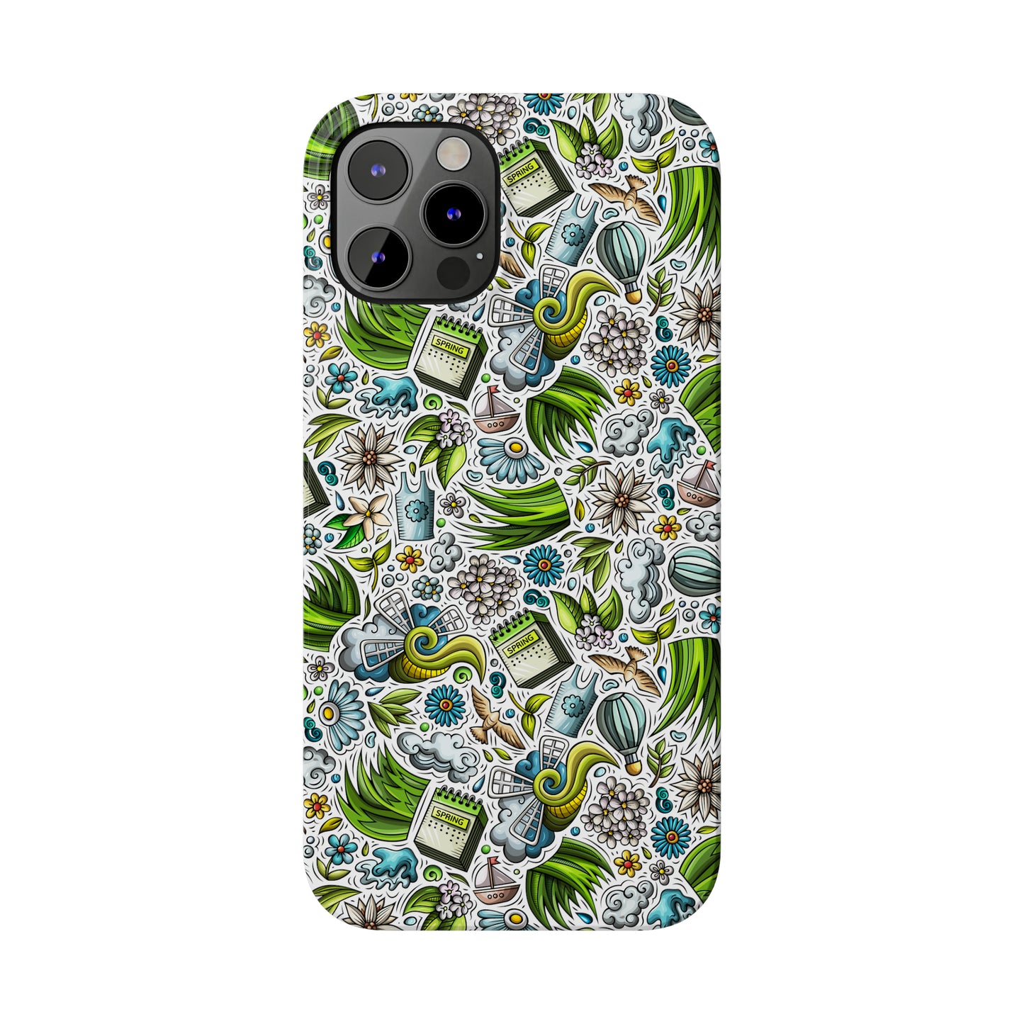 Spring Flowers and Gardening Design Iphone 15-12 Slim Phone Case