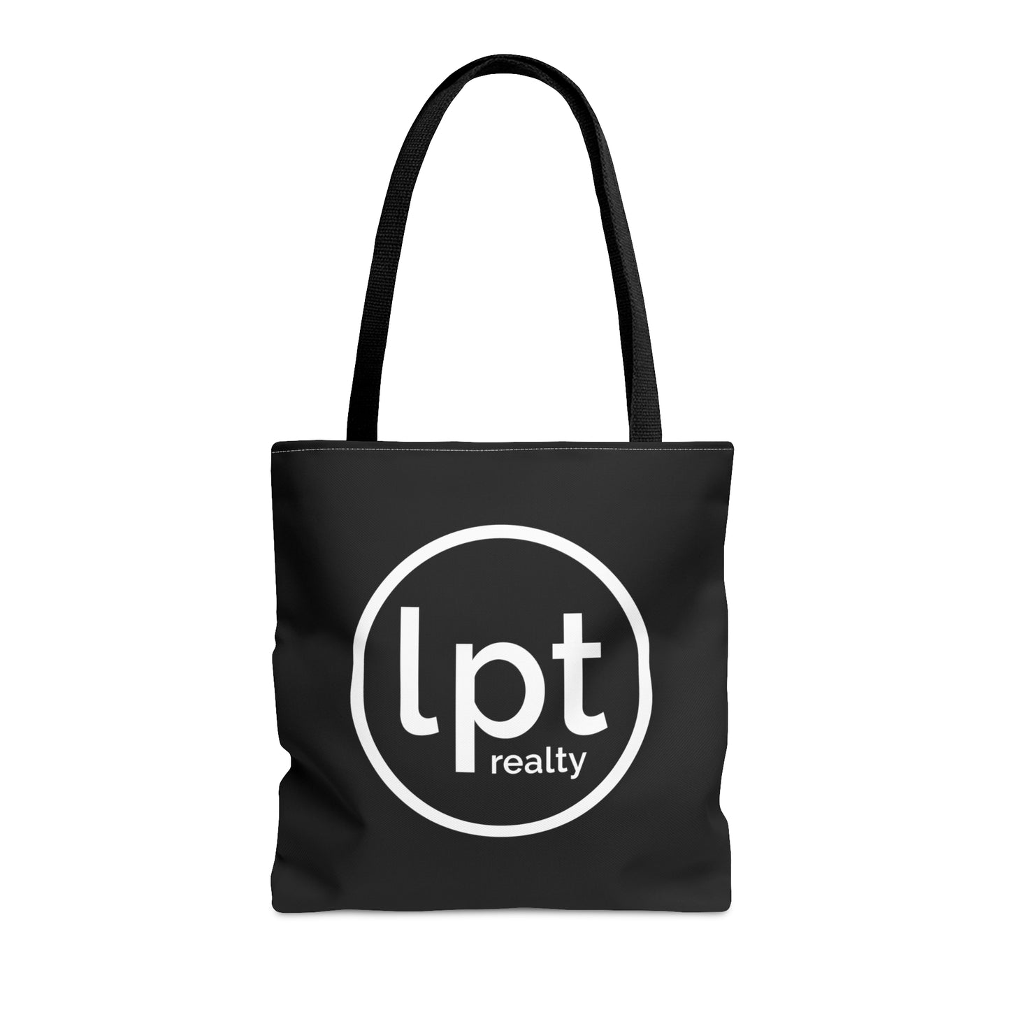 LPT Realty Logo White on Black - Canvas Tote 3 Sizes