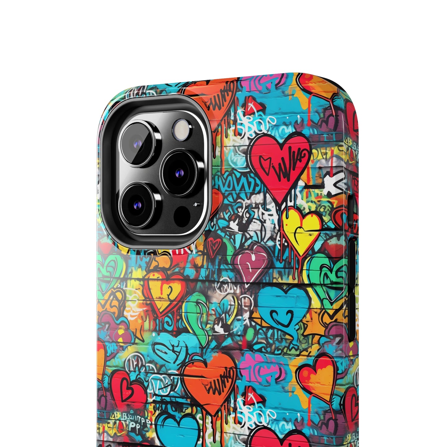 Street Art Graffiti Hearts Design Iphone Tough Phone Case