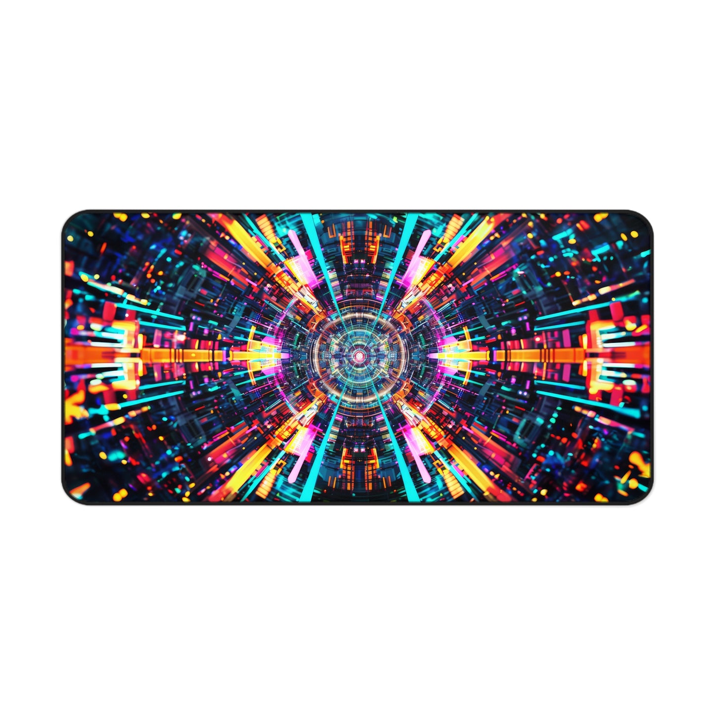 Vortex Gateway in Neon Tunnel of Light and Energy Extended Gaming Mouse Pad  Desk Mat  - 3 Sizes