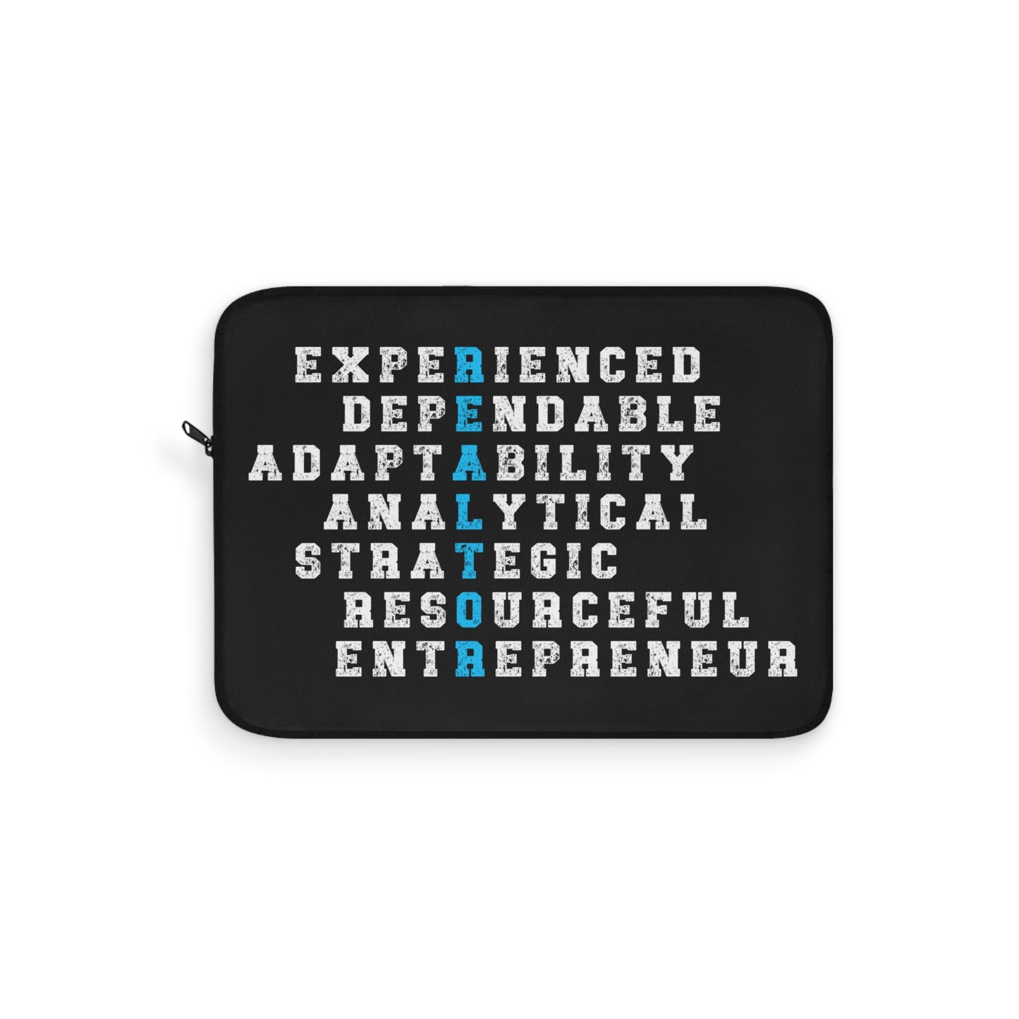 Realtor in Blue, Experienced Dependable Adaptability Analytical Strategic Resourceful EntrepreneurLaptop or Ipad Protective Sleeve 3 Sizes