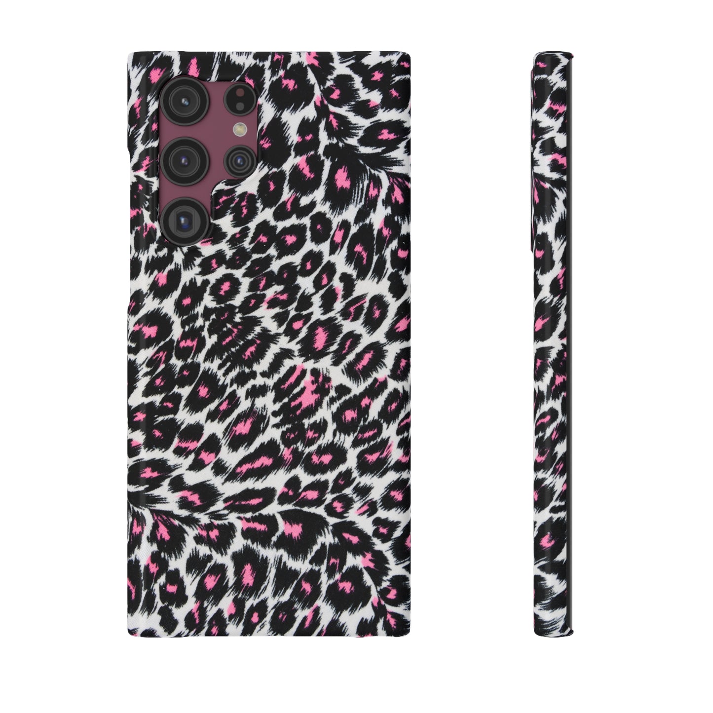 Fierce Femininity Pink and Black Leopard Print Samsung Slim Cases