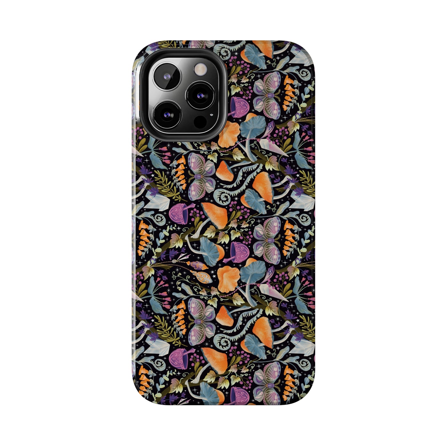 Whimsical Witches' Haven Mystical Garden of Mushrooms and Butterflies Iphone Tough Phone Case