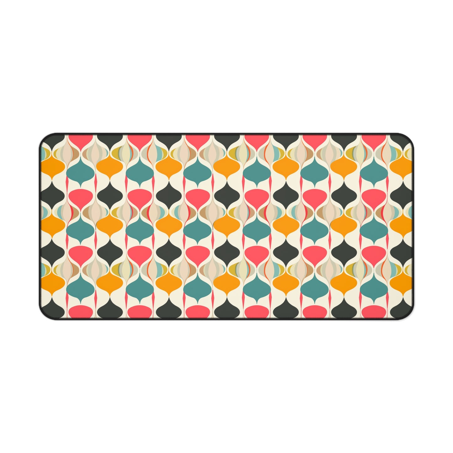 Retro Spring Vibes Mid-Century Modern Pattern in Vibrant Colors Gaming Mouse Pad  Desk Mat  - 3 Sizes