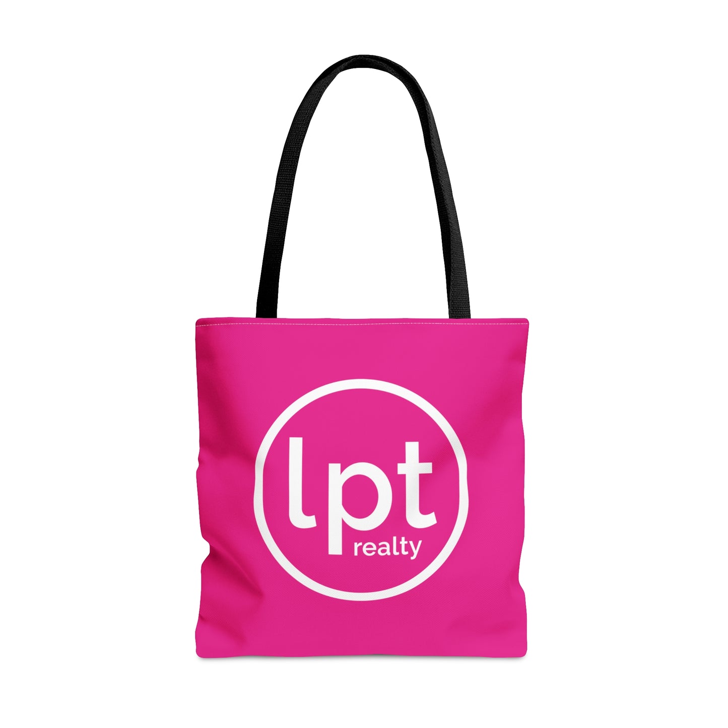 LPT Realty Logo White on Pink  - Canvas Tote 3 Sizes