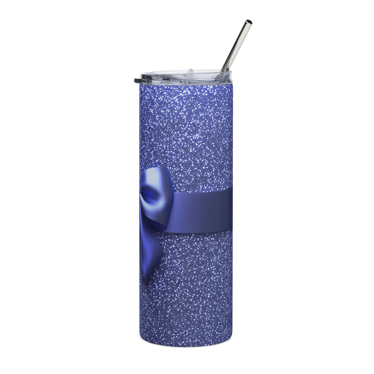 Bling Sparkle Coquette Bow and Jewels Glam Purple Seamless Design 20 oz Skinny Tumbler