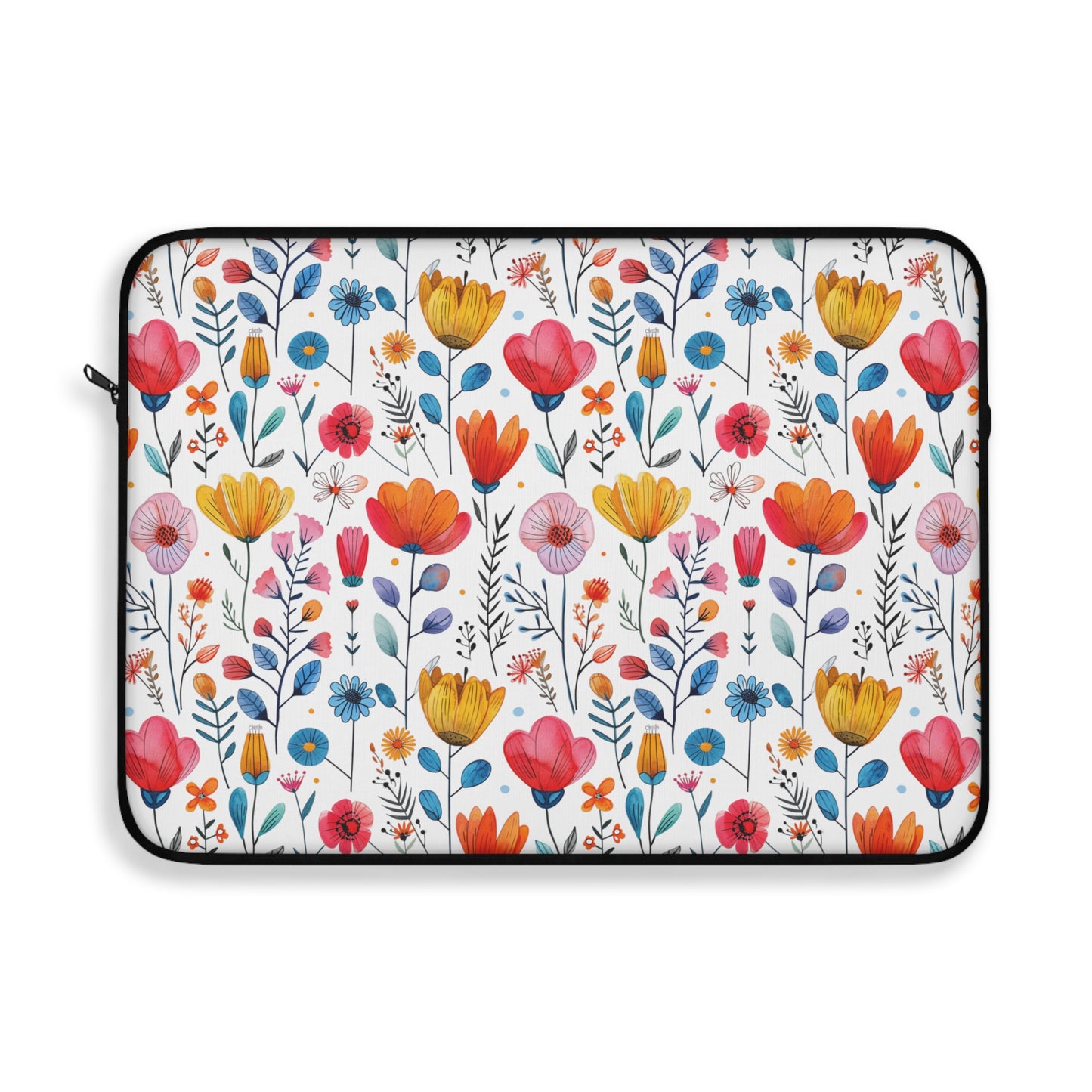 Vibrant Spring Blooms in a Kaleidoscope of Colors Laptop or Ipad Protective Sleeve 3 Sizes Available