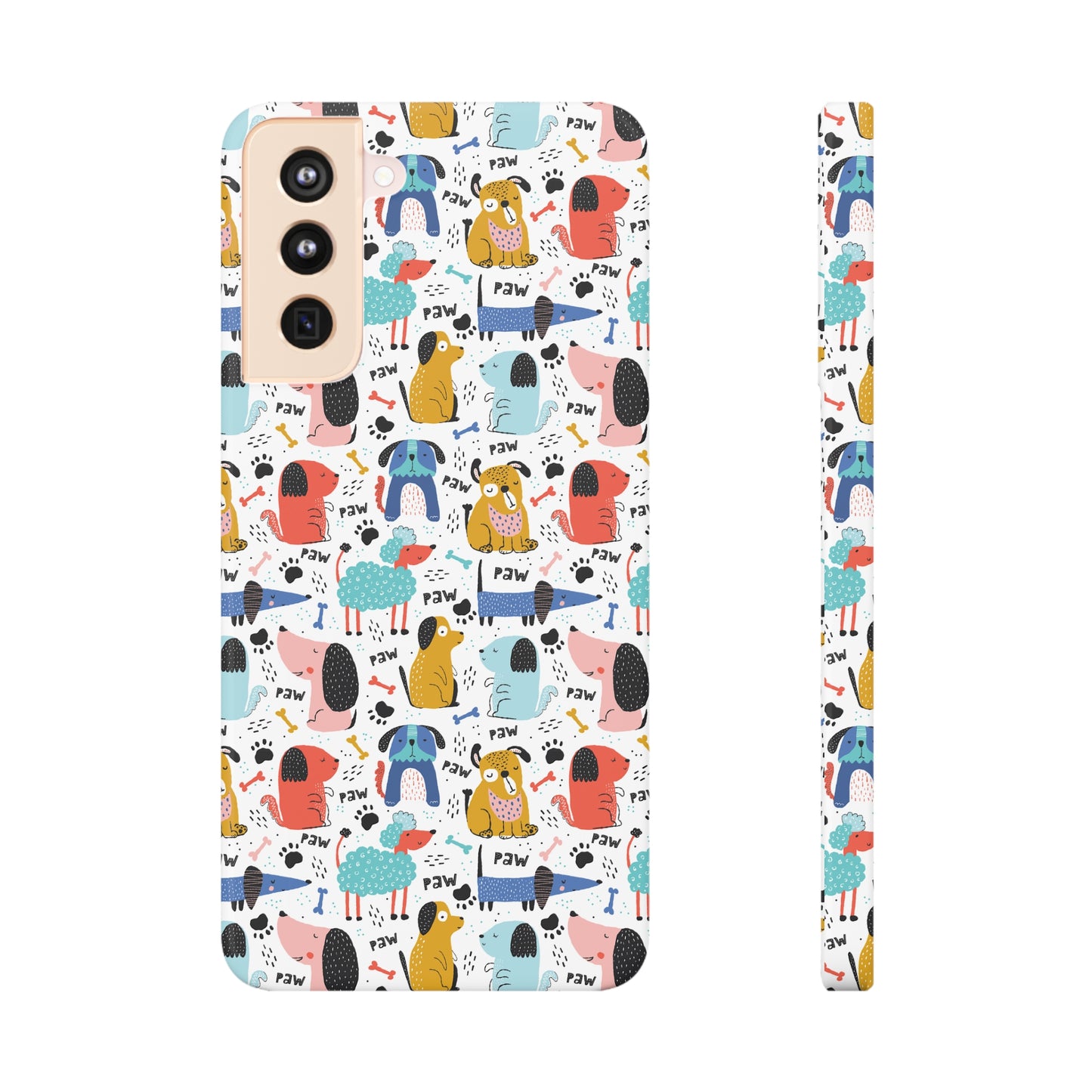 Playful Pups: Colorful Cartoon Dogs Samsung Slim Cases