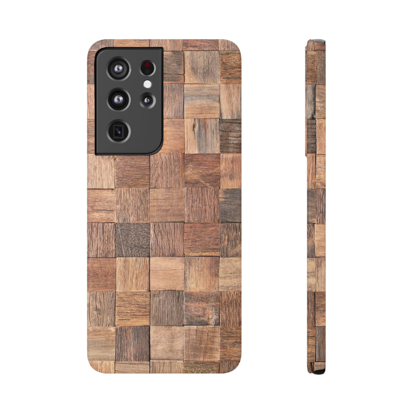 Organic Elegance Natural Woven Wood Design Design Samsung Slim Cases