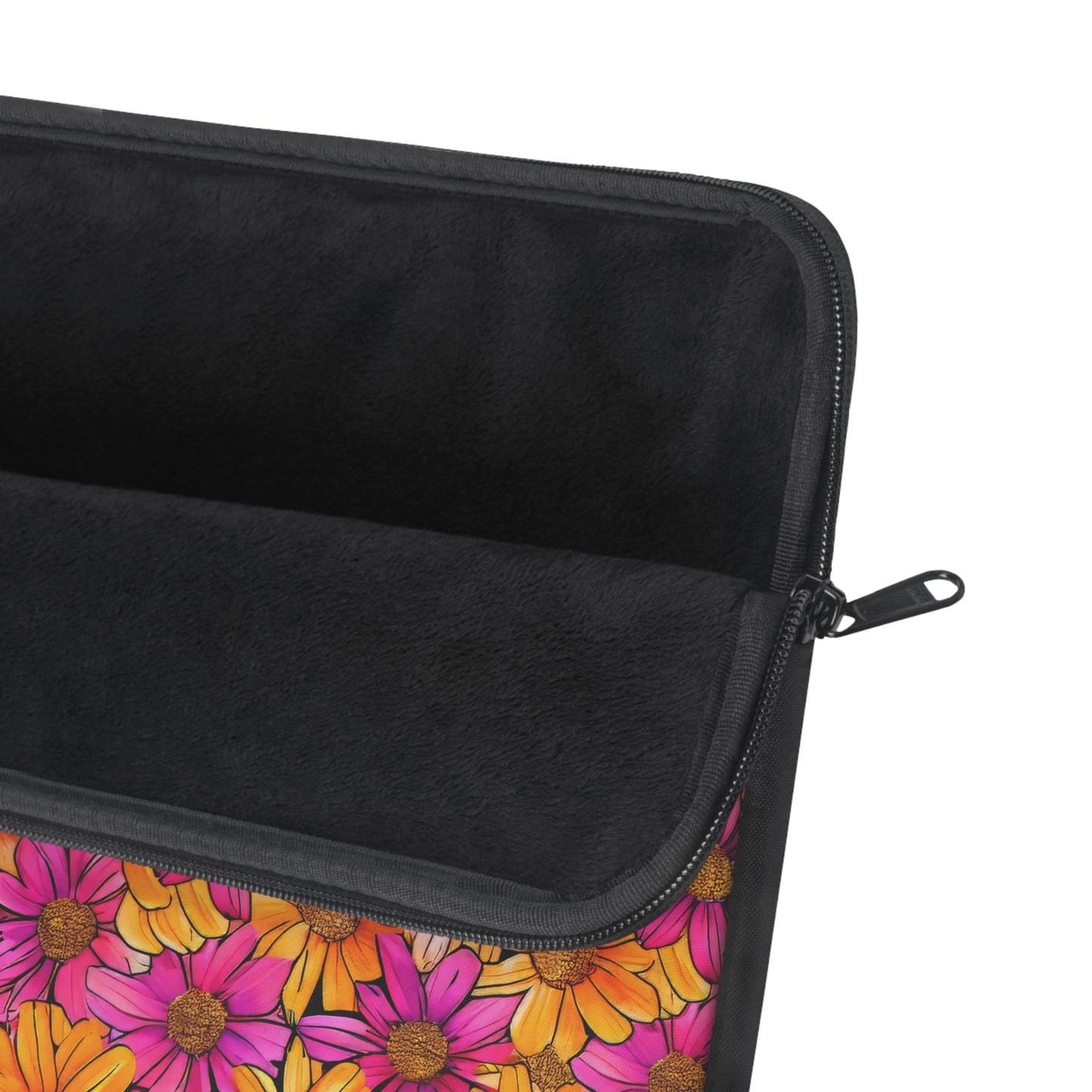 Vibrant Daisy Delight with Bold Orange and Pink Flowers Laptop or Ipad Protective Sleeve 3 Sizes Available