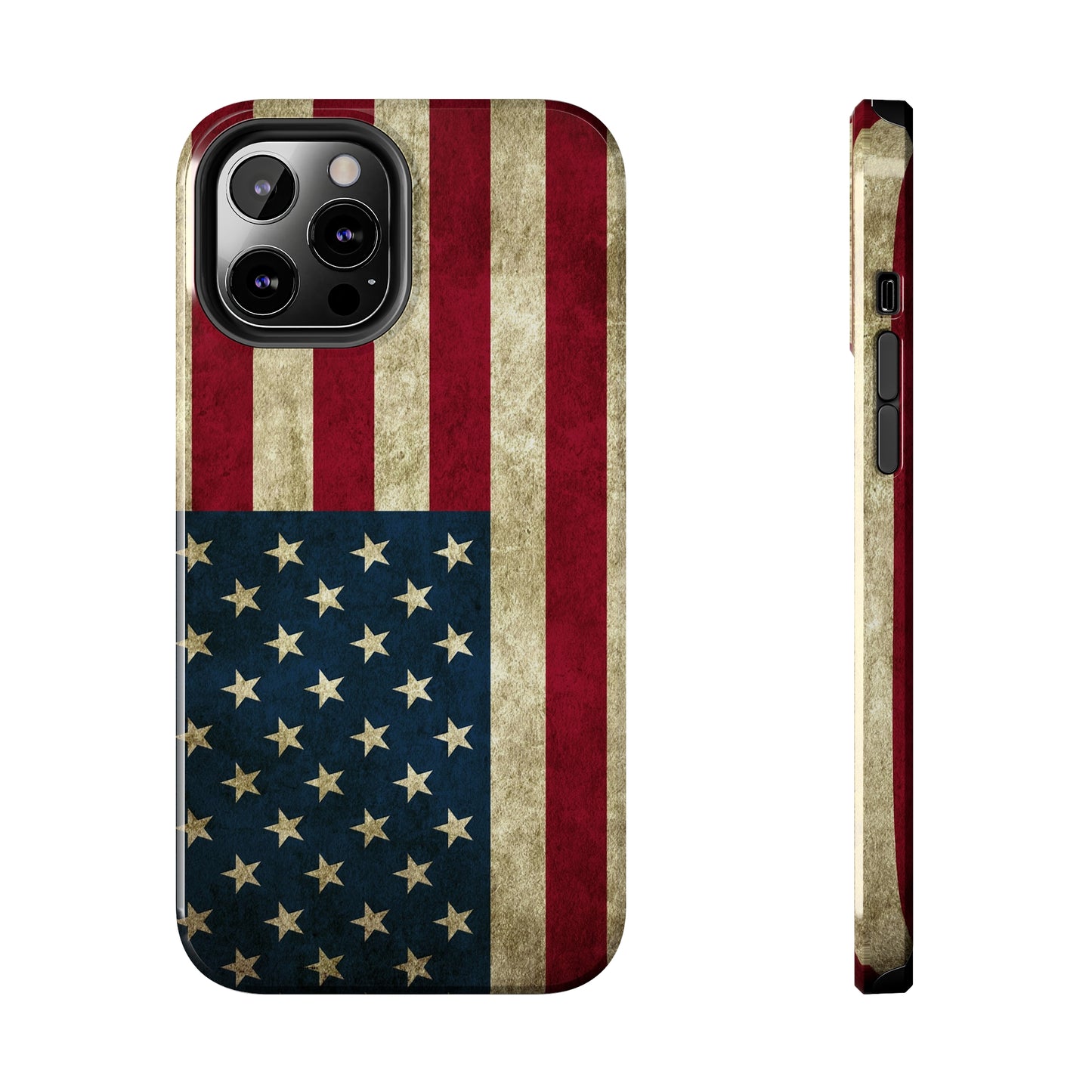 Rugged American Flag Iphone Tough Phone Case